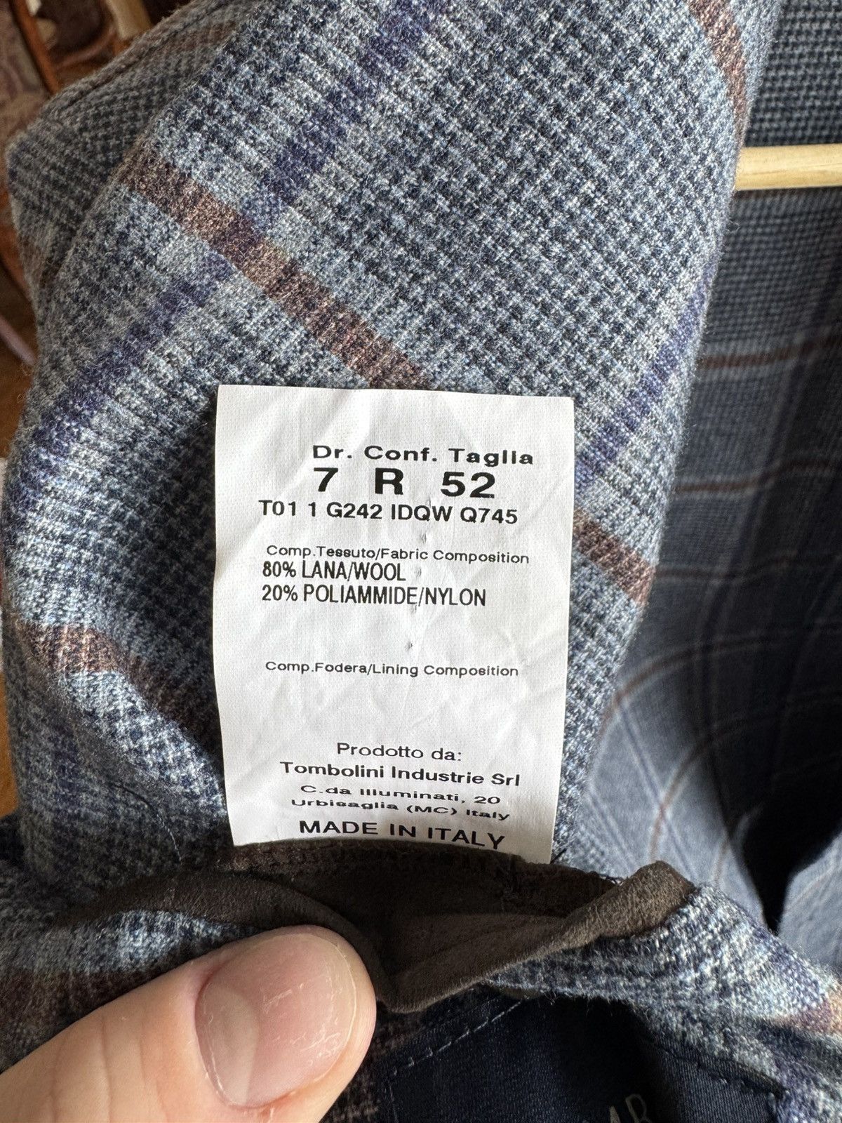 Tombolini Tombolini Blue Check Summer Sport Coat Size 40R - 5 Thumbnail