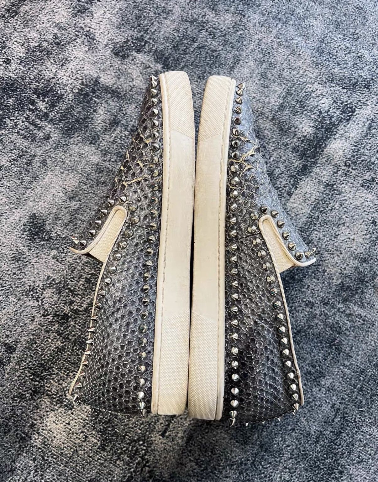 Christian Louboutin Christian Louboutin Batik Snakeskin Studded Shoes J42 Size US 9.5 / EU 42-43 - 5 Thumbnail