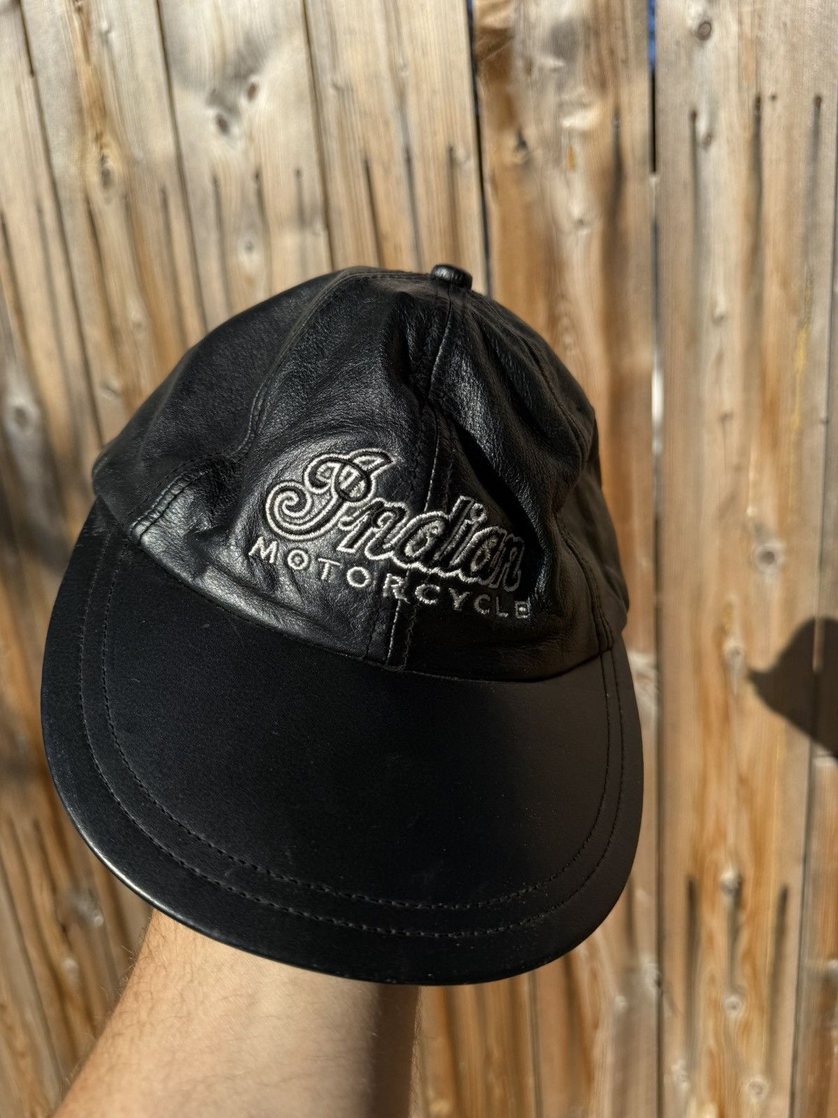 Indian Motorcycle Vintage Indian Motorcycles Hat Strapback Black Leather Size ONE SIZE - 4 Thumbnail