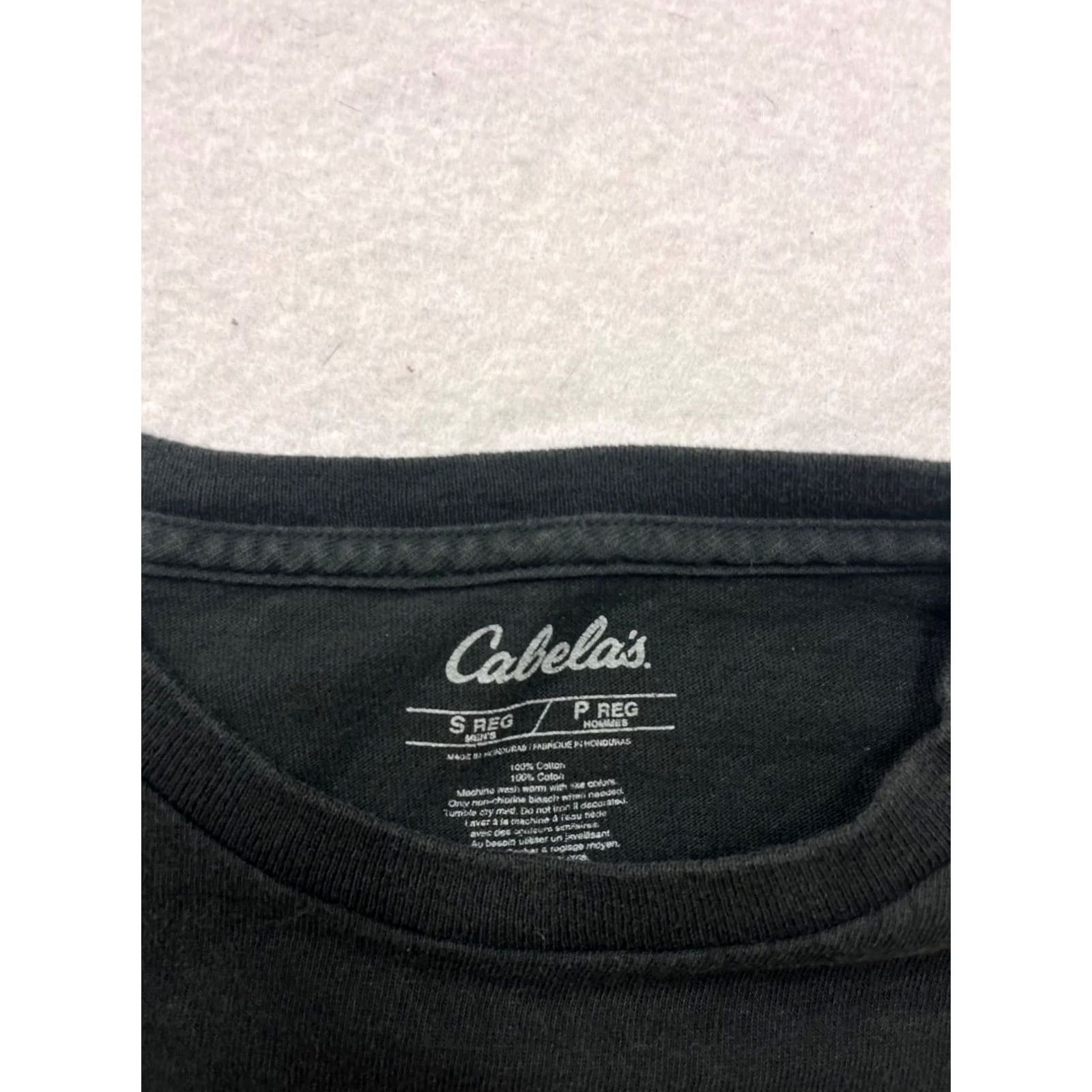 Vintage Cabela'S Big Monster Guide Service: Mens Small Black Long Sleeve Shirt #8197 Size US S / EU 44-46 / 1 - 3 Thumbnail