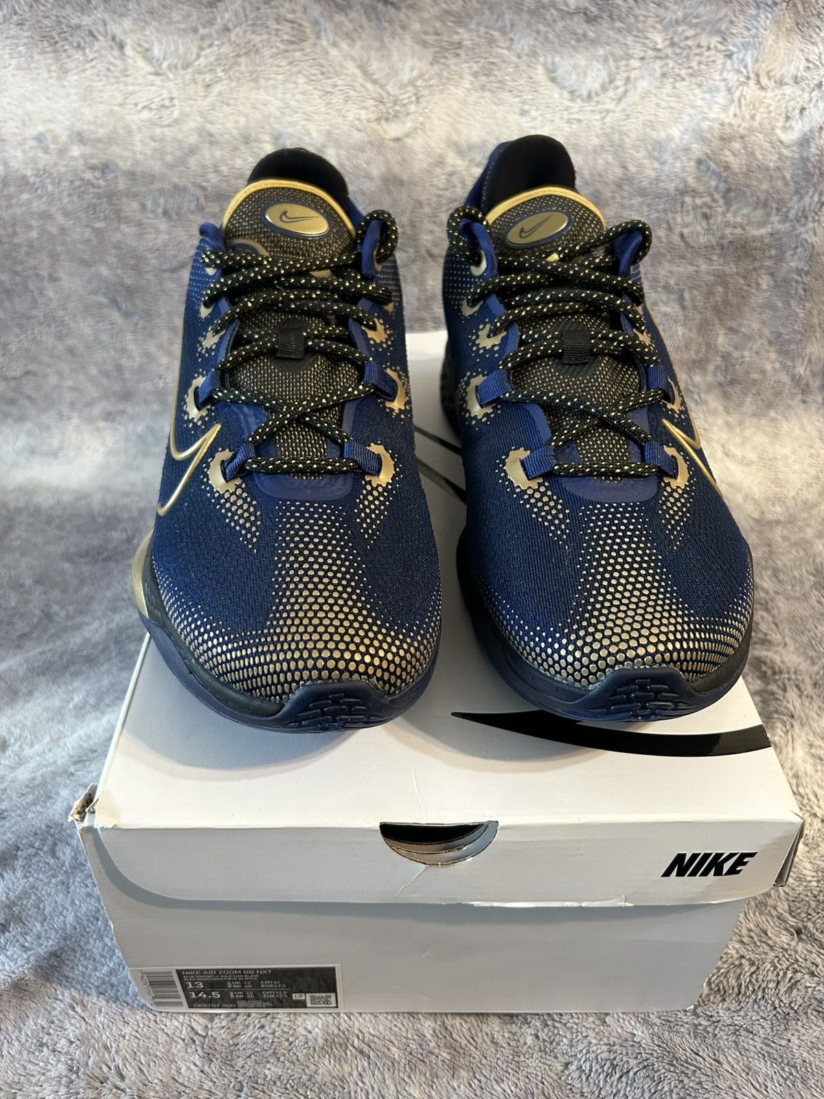 Nike Nike Air Zoom BB NXT Blue Metallic Gold Size 13 DS Size US 13 / EU 46 - 3 Thumbnail