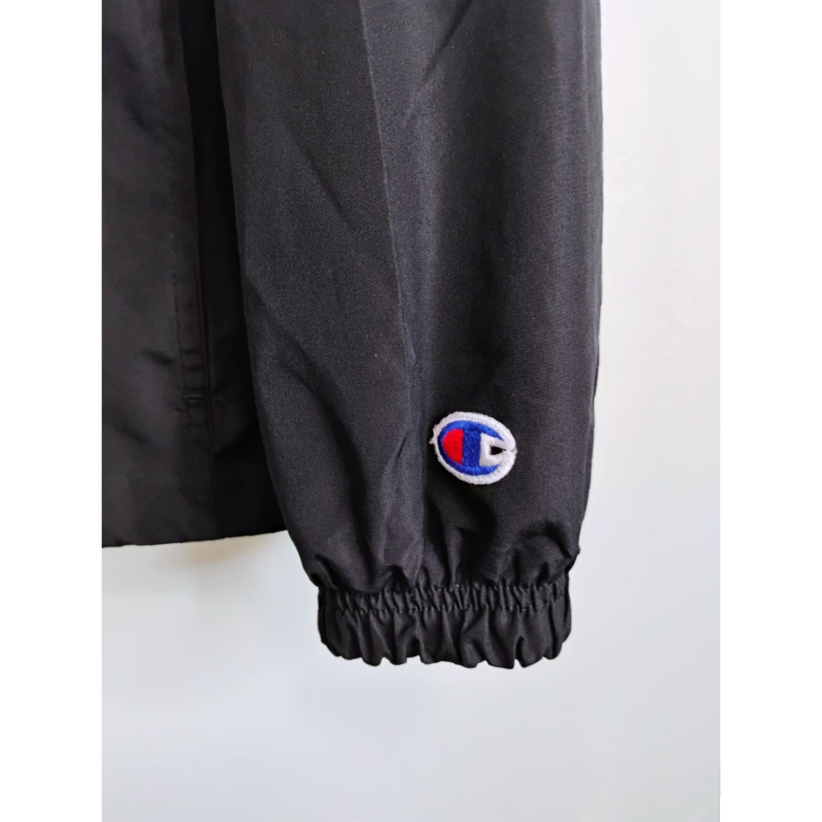 Champion Champion Windbreaker Jacket Womens XL College Basketball 1/2 Zip Pullover Black Size XL / US 12-14 / IT 48-50 - 5 Thumbnail