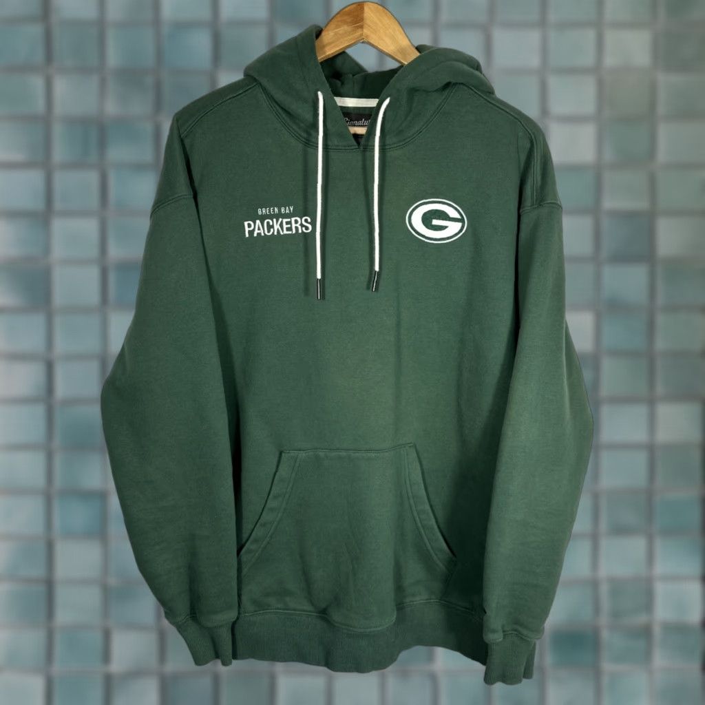 Vintage Green Bay Packers Hoodie Embroidered Mens Large Green Pullover NFL Sweatshirt Size US L / EU 52-54 / 3 - 1 Thumbnail