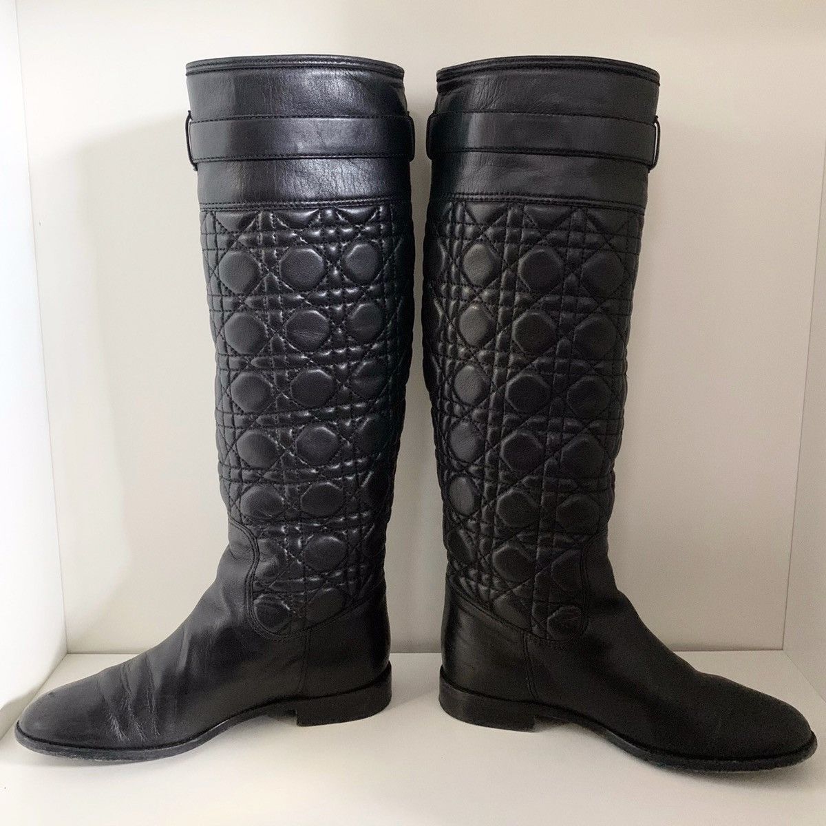 Dior Dior cannage quilted nappa leather boots Size US 6 / IT 36 - 19 Thumbnail
