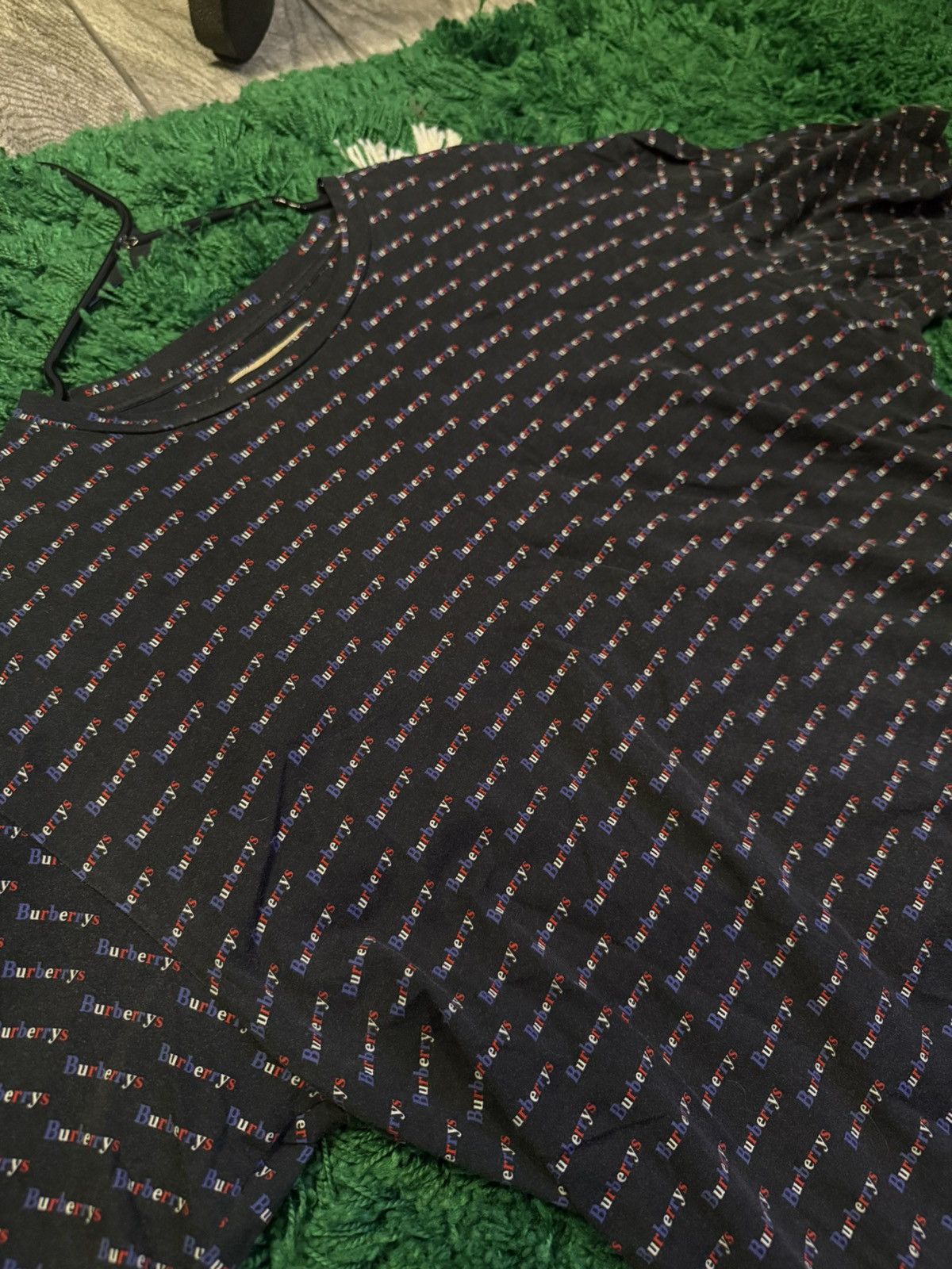 Burberry Vintage Navy Burberrys Tee Size US L / EU 52-54 / 3 - 1 Thumbnail