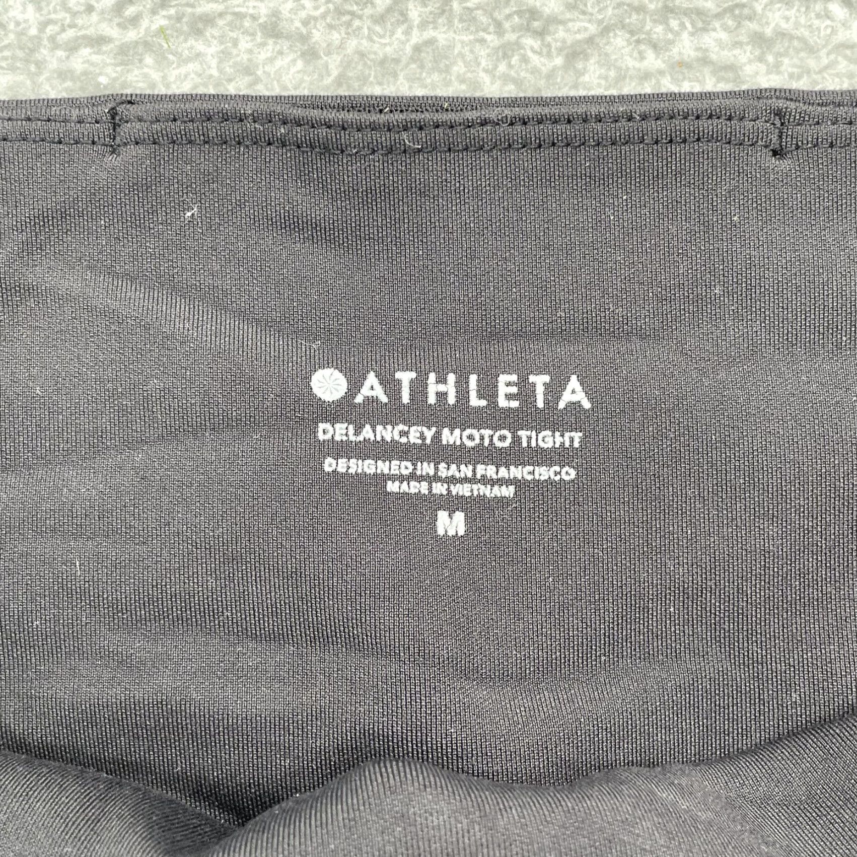 Athleta Athleta Leggings Women M Delancey Moto Tight Pilates Stretch Training Zipper Gym Size 32" / US 10 / IT 46 - 7 Thumbnail