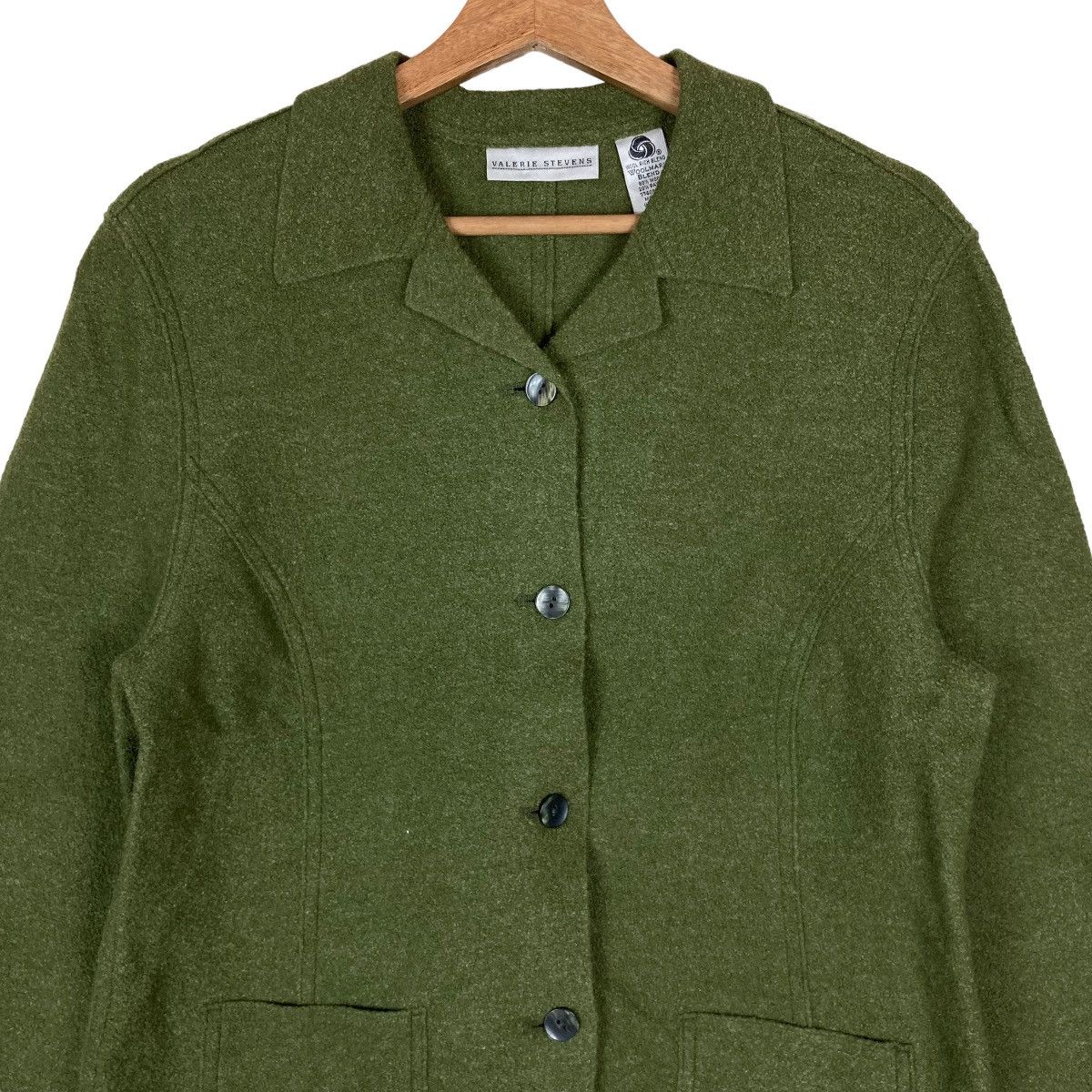 Vintage Vintage Valerie Stevens Flat Button Wool Light Jacket Size US S / EU 44-46 / 1 - 2 Thumbnail