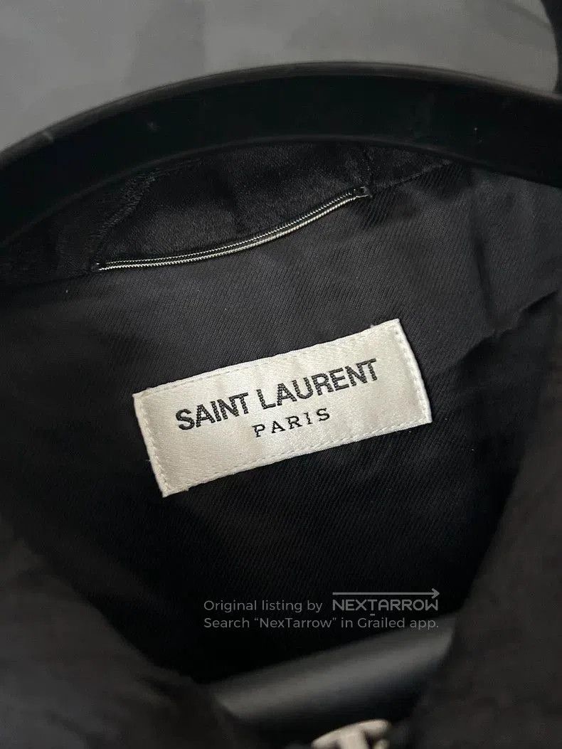 Saint Laurent Paris Saint Laurent Black Silk Palm Tree Embroidered Jacket Size US XL / EU 56 / 4 - 2 Thumbnail