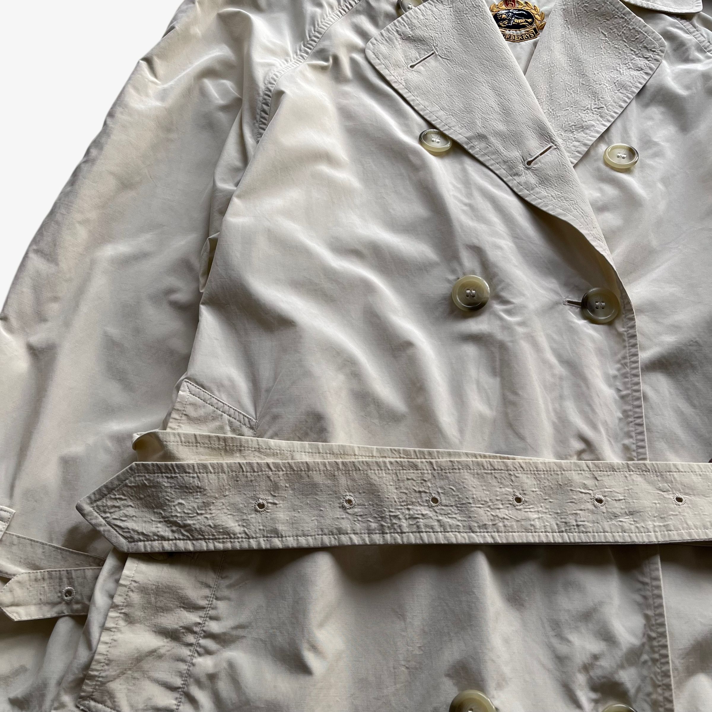 Burberry Vintage 80s Women's Burberry Double Breasted Trench Coat Size M / US 6-8 / IT 42-44 - 6 Thumbnail
