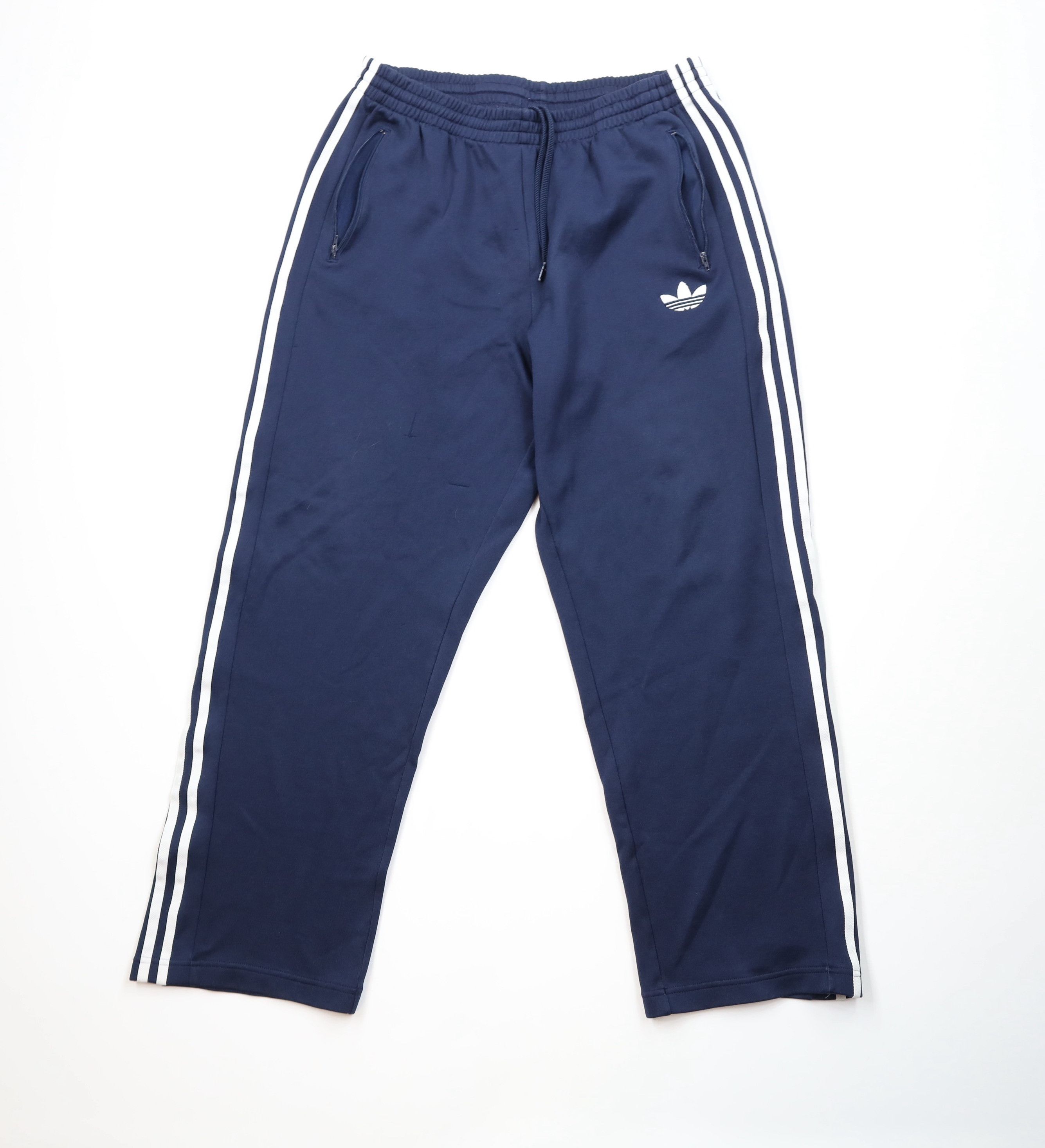 Adidas Vintage Y2K Adidas Striped Wide Leg Sweatpants Pants Blue Size US 36 / EU 52 - 1 Thumbnail