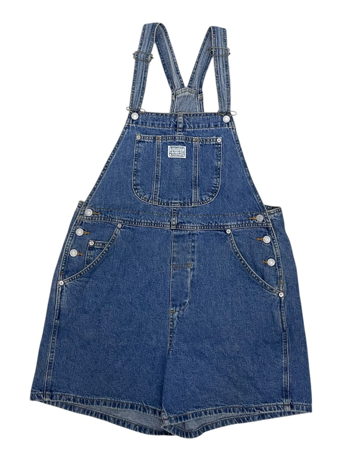Levi's Vintage Clothing Vintage 90s Levi’s Black Tab Denim Short Overalls Size 38" / US 16 / IT 52 - 1 Thumbnail