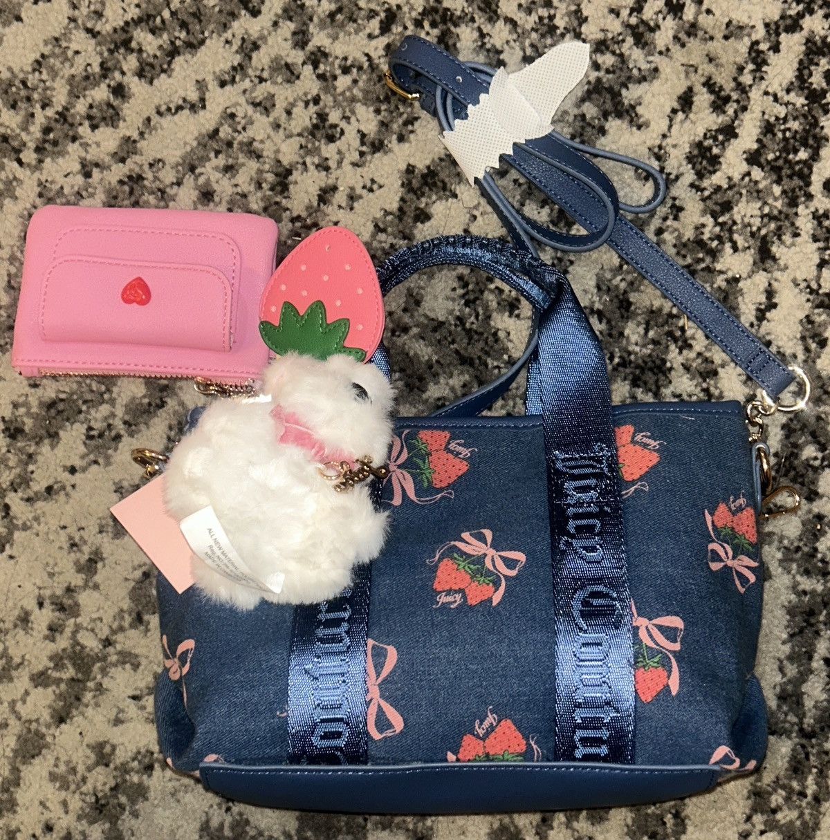 Juicy Couture Juicy Couture Strawberry Festival Mini Bag Denim Multi Size ONE SIZE - 3 Thumbnail