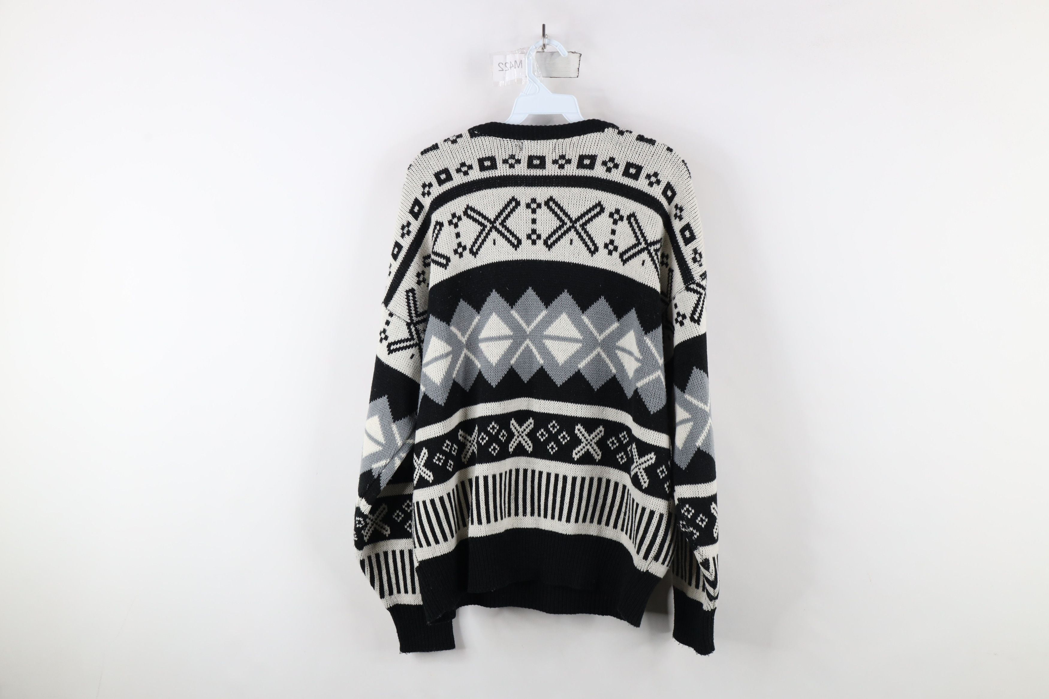 Vintage Vintage 90s Coogi Style Fair Isle Geometric Knit Sweater Size US L / EU 52-54 / 3 - 8 Thumbnail