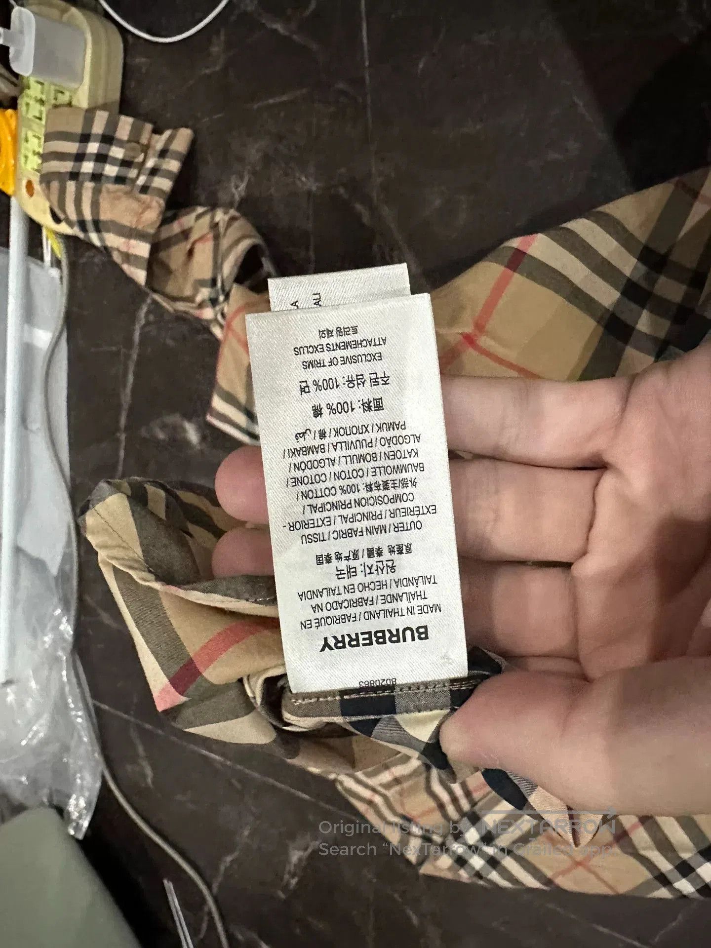Burberry Burberry Check Stripe Beige Men's Shirt. Size US XL / EU 56 / 4 - 4 Thumbnail
