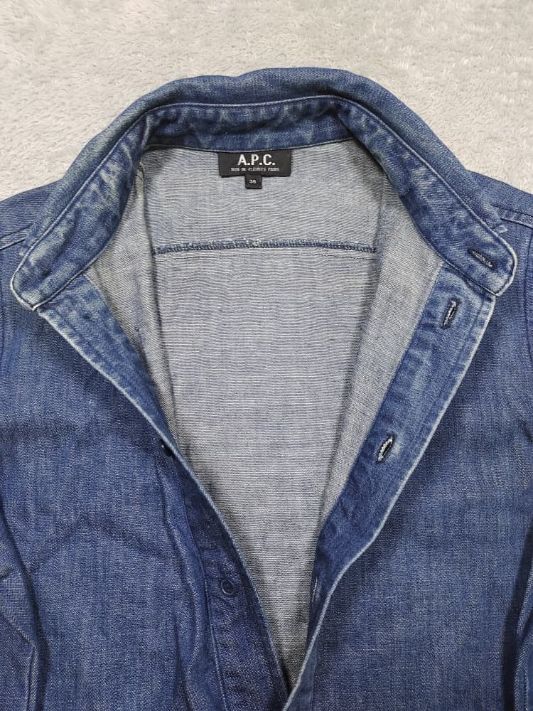 A.P.C. A.P.C INDIGO DENIM MINI DRESS BELTED SIZE 36 Size XS / US 0-2 / IT 36-38 - 5 Thumbnail