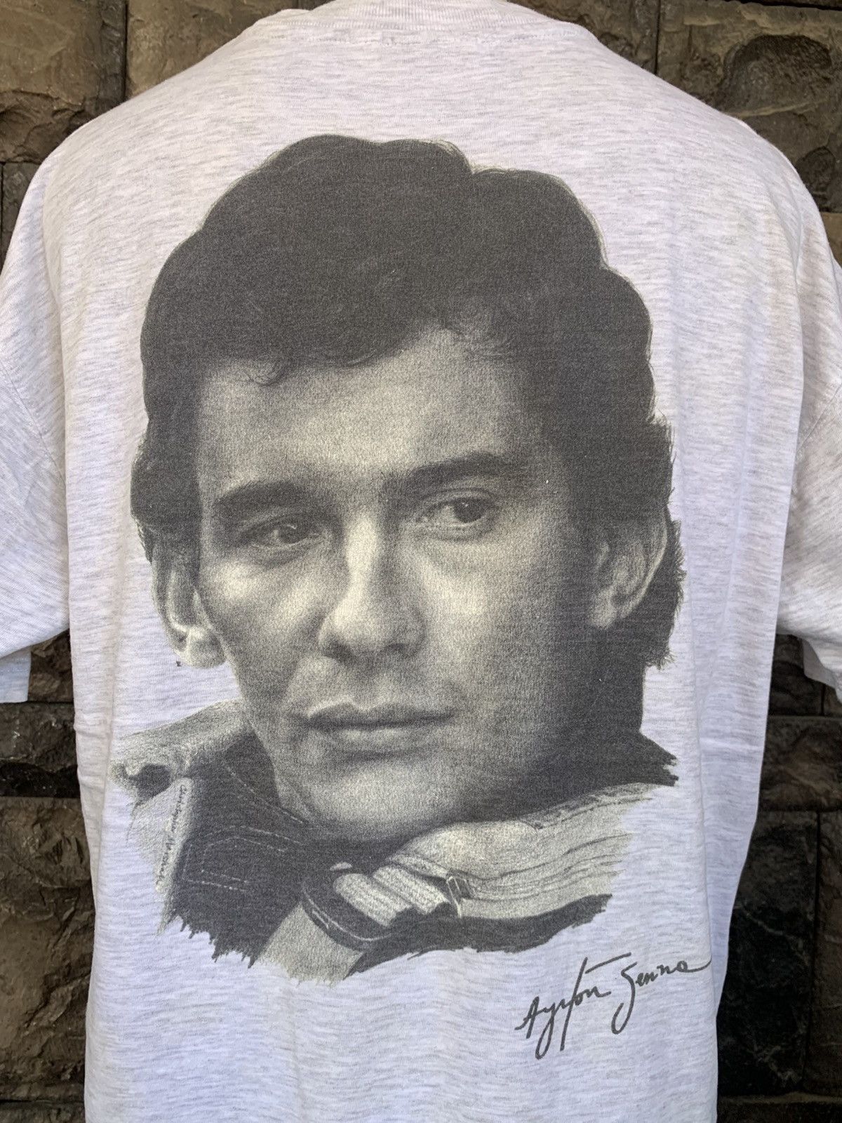 Formula 1 Vintage 90s Ayrton Senna F1 World Drivers Championship Tees Size US XL / EU 56 / 4 - 2 Thumbnail