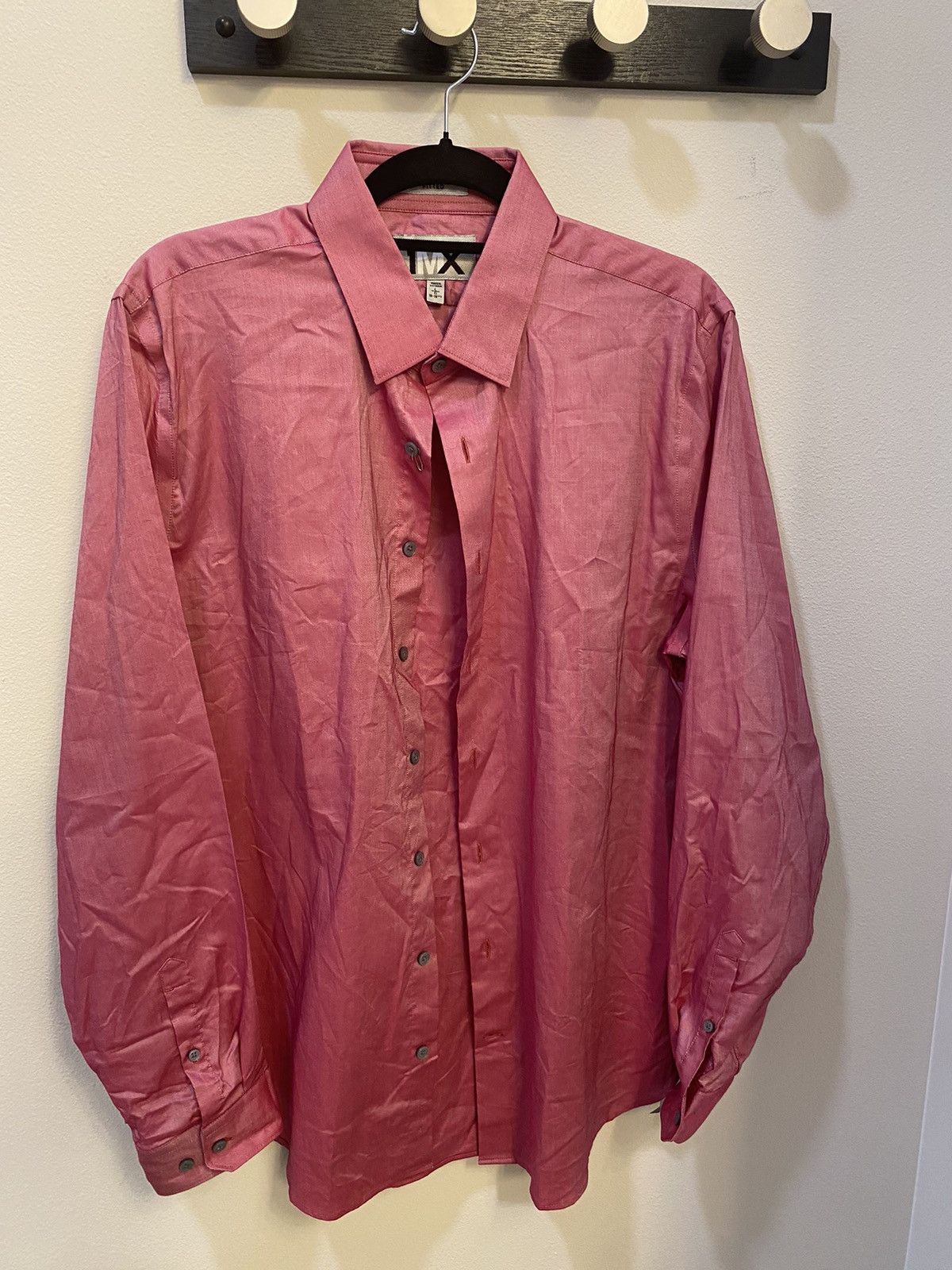 Express NWT- Dark Pink Size Large Express Men’s Button Down Shirt Size US L / EU 52-54 / 3 - 1 Thumbnail