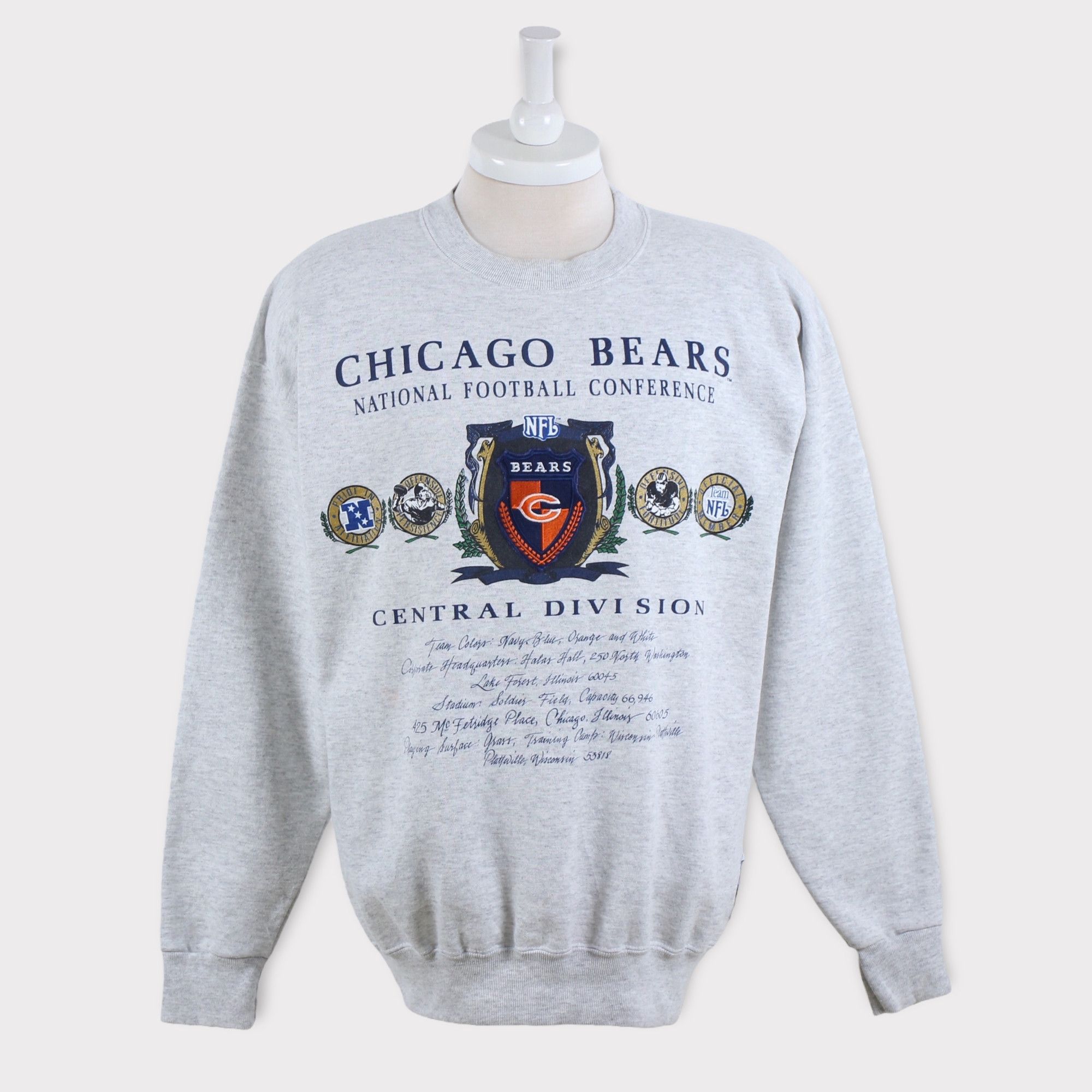 A1 Vintage Nutmeg 90s Chicago Bears Hoodie Sweatshirt Adult XL Blue NFL  Mens