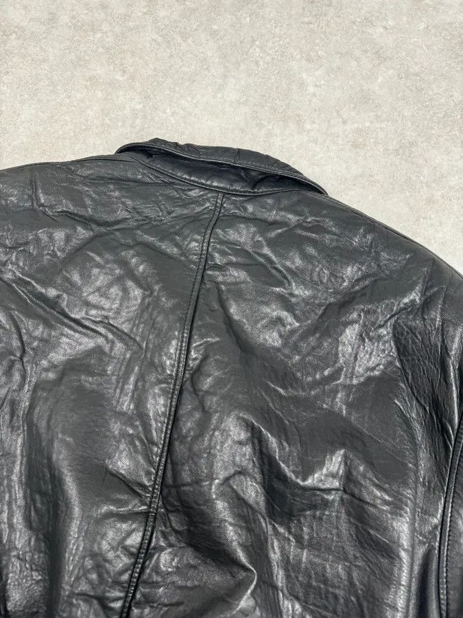 Marithe + Francois Girbaud 1980s Marithé + François Girbaud Black Reversible Leather Bomber Jacket Size US L / EU 52-54 / 3 - 11 Thumbnail