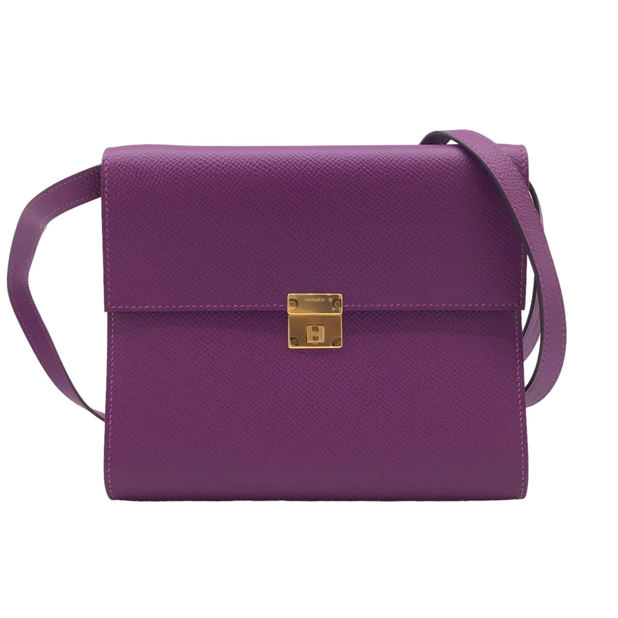 image of Hermes Click 16 Anemone Purple Epson D Stamp 2019 Shoulder Bag Compact Leather Women Men Unisex