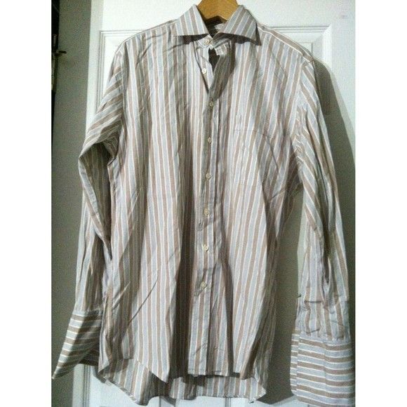 Hickey Freeman HICKEY FREEMAN MENS MULTICOLOR COTTON DRESS SHIRT 15.5/34 Size US M / EU 48-50 / 2 - 1 Thumbnail