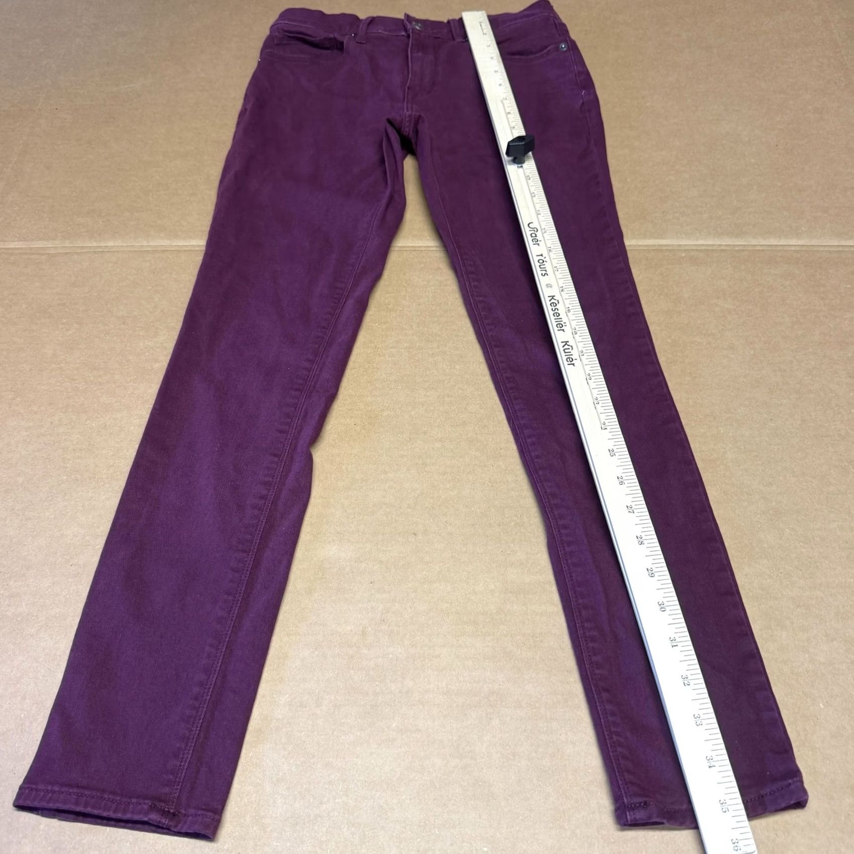 Express Express Pants Womens 0 Purple Skinny Ankle Legging Stretch Denim Mid Rise Size 25" / US 0 / IT 36 - 4 Thumbnail