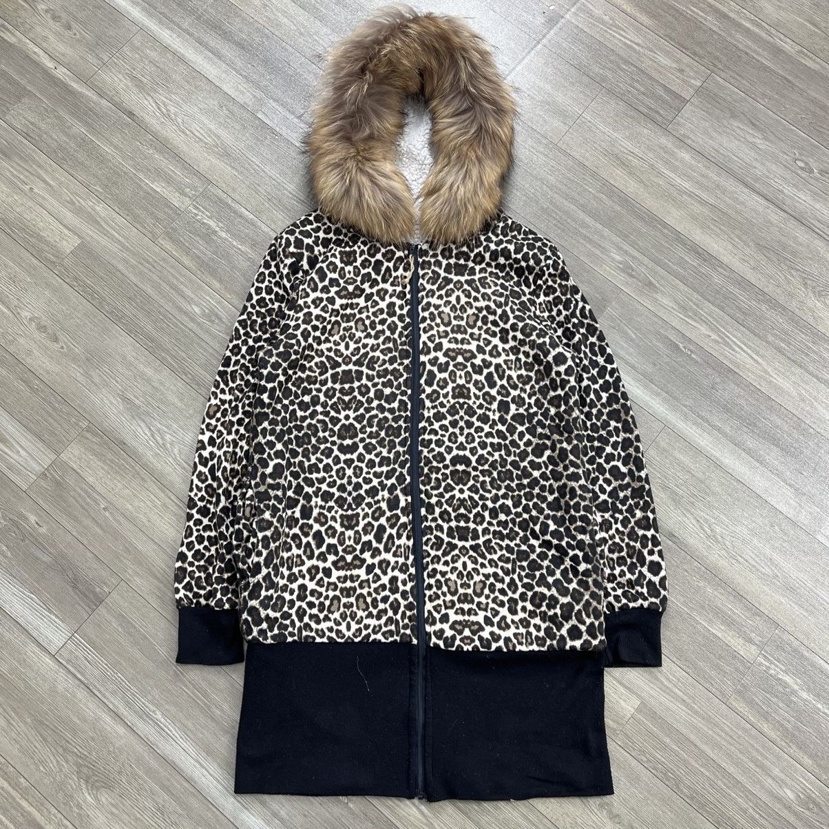 If Six Was Nine 2000s Japanese Leopard Zip Fur Hoodie Gothic Kmrii Lgb Style Size US L / EU 52-54 / 3 - 1 Thumbnail