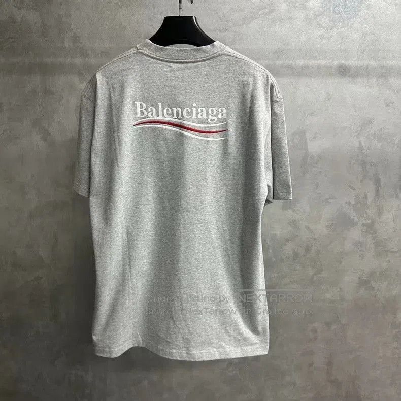 Balenciaga Balenciaga Gray Logo Print Short Sleeve T. Size US XS / EU 42 / 0 - 2 Thumbnail