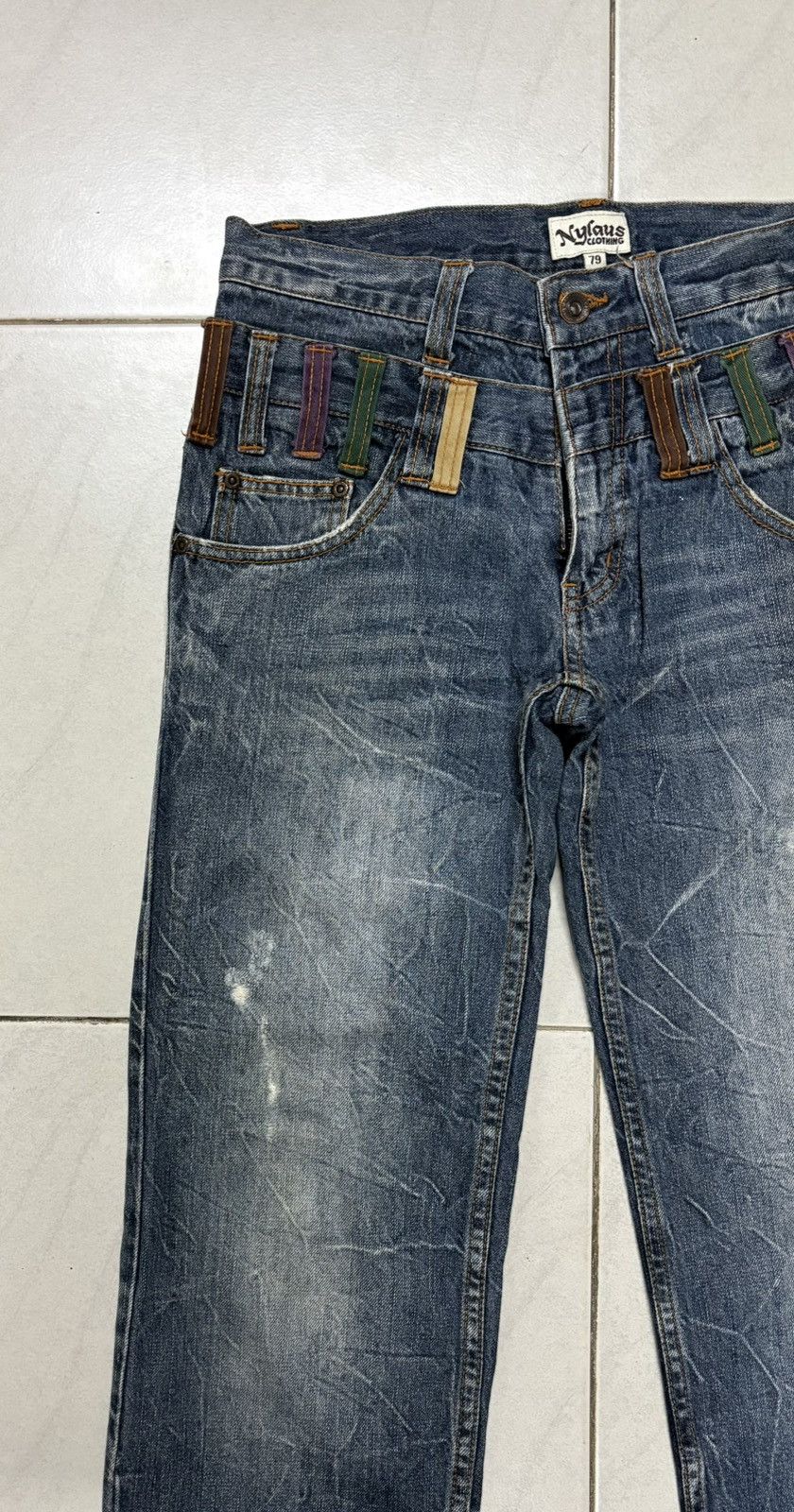 Japanese Brand Japanese International World Streetwear Double Waist Denim Size US 30 / EU 46 - 5 Thumbnail