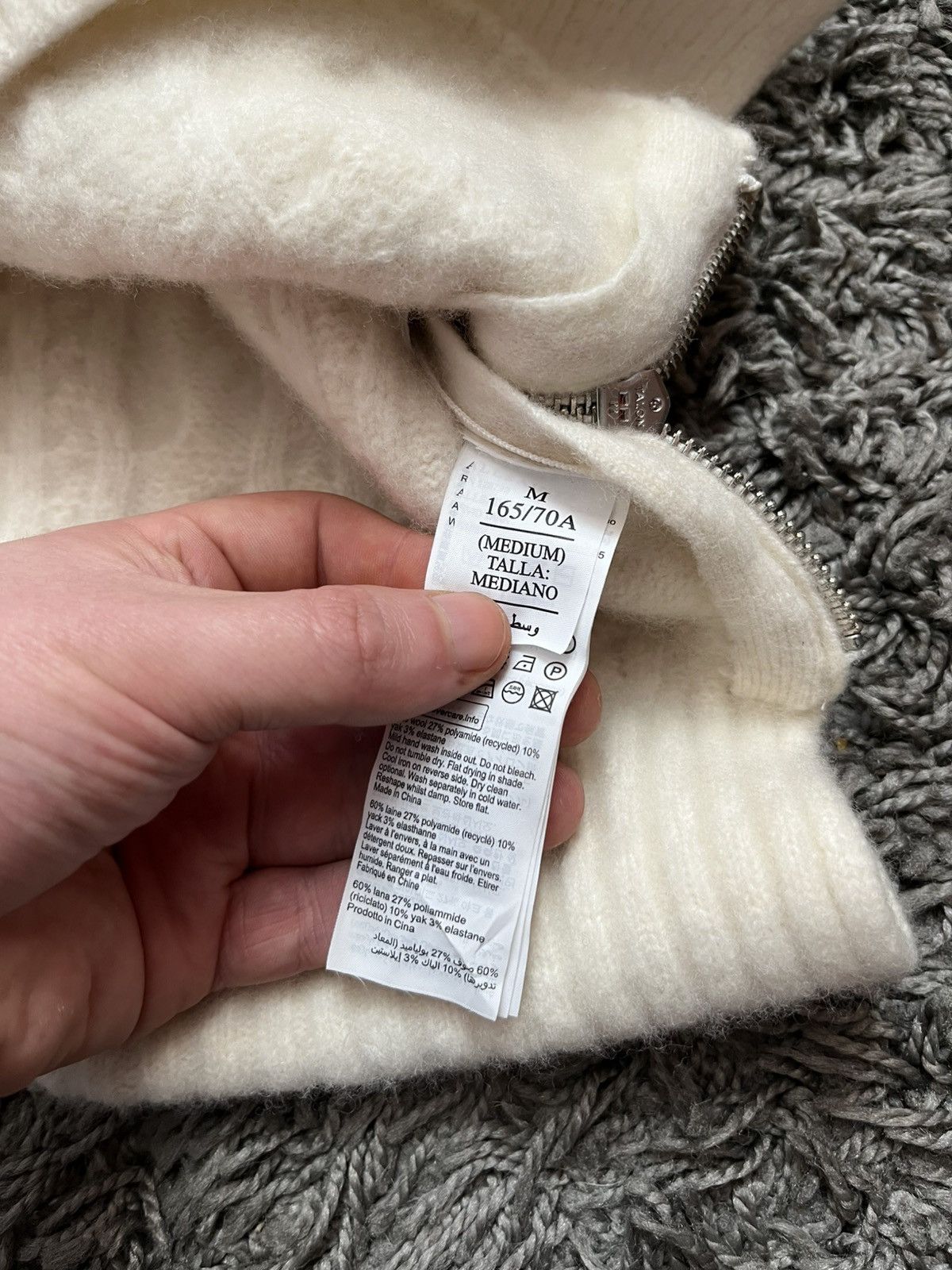 Allsaints AllSaints Arvid Wool Blend Cable Knit Vest Chalk White Size M / US 6-8 / IT 42-44 - 4 Thumbnail