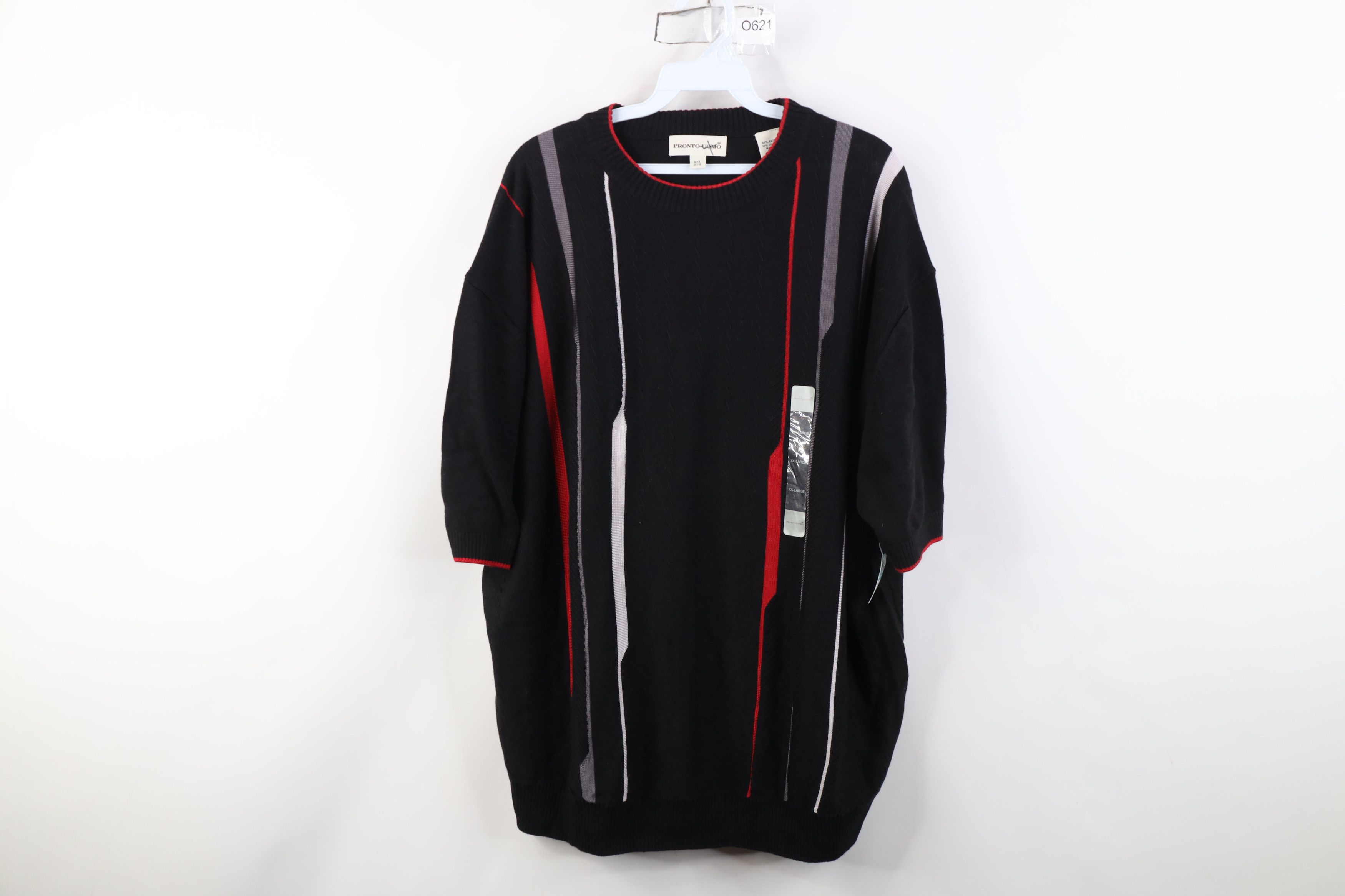 Vintage Deadstock Vintage 90s Y2K Coogi Style Short Sleeve Sweater Size US XXL / EU 58 / 5 - 1 Thumbnail