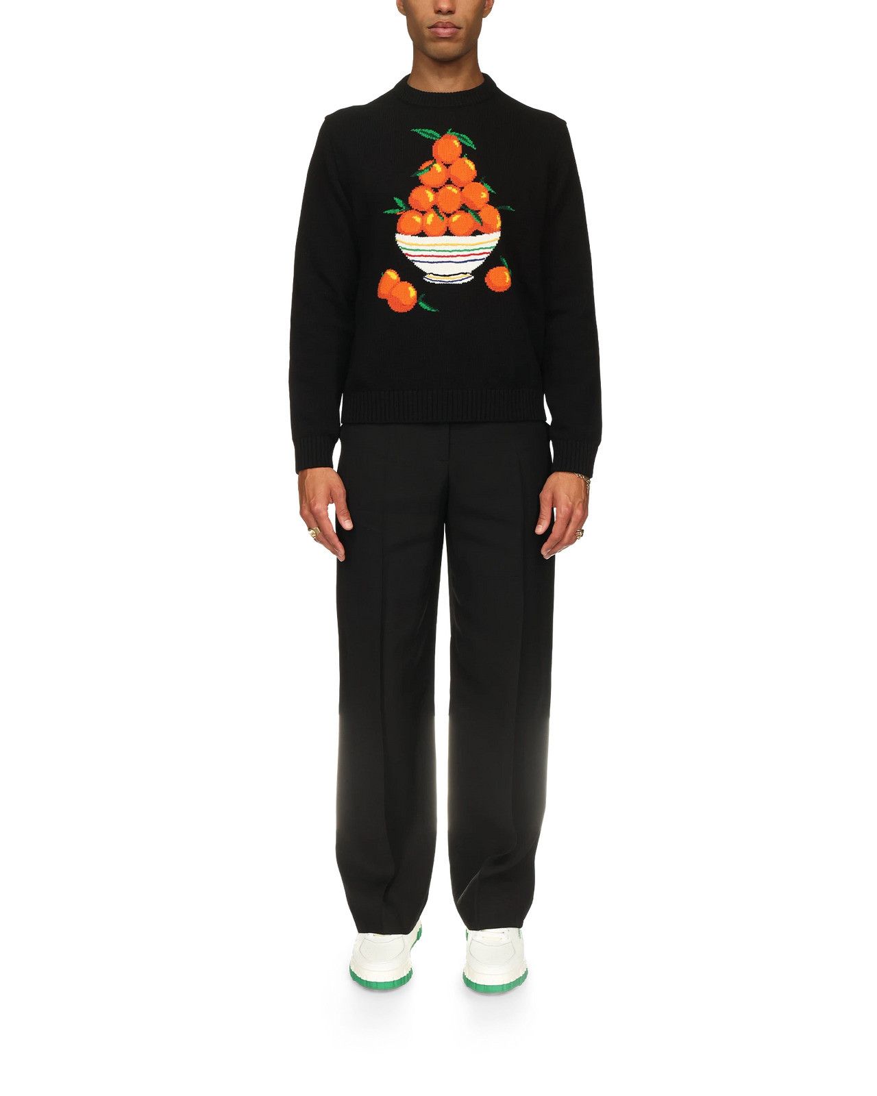 Casablanca os11x0725 Pyramide D'Oranges Intarsia Sweater in Black Size US S / EU 44-46 / 1 - 2 Thumbnail