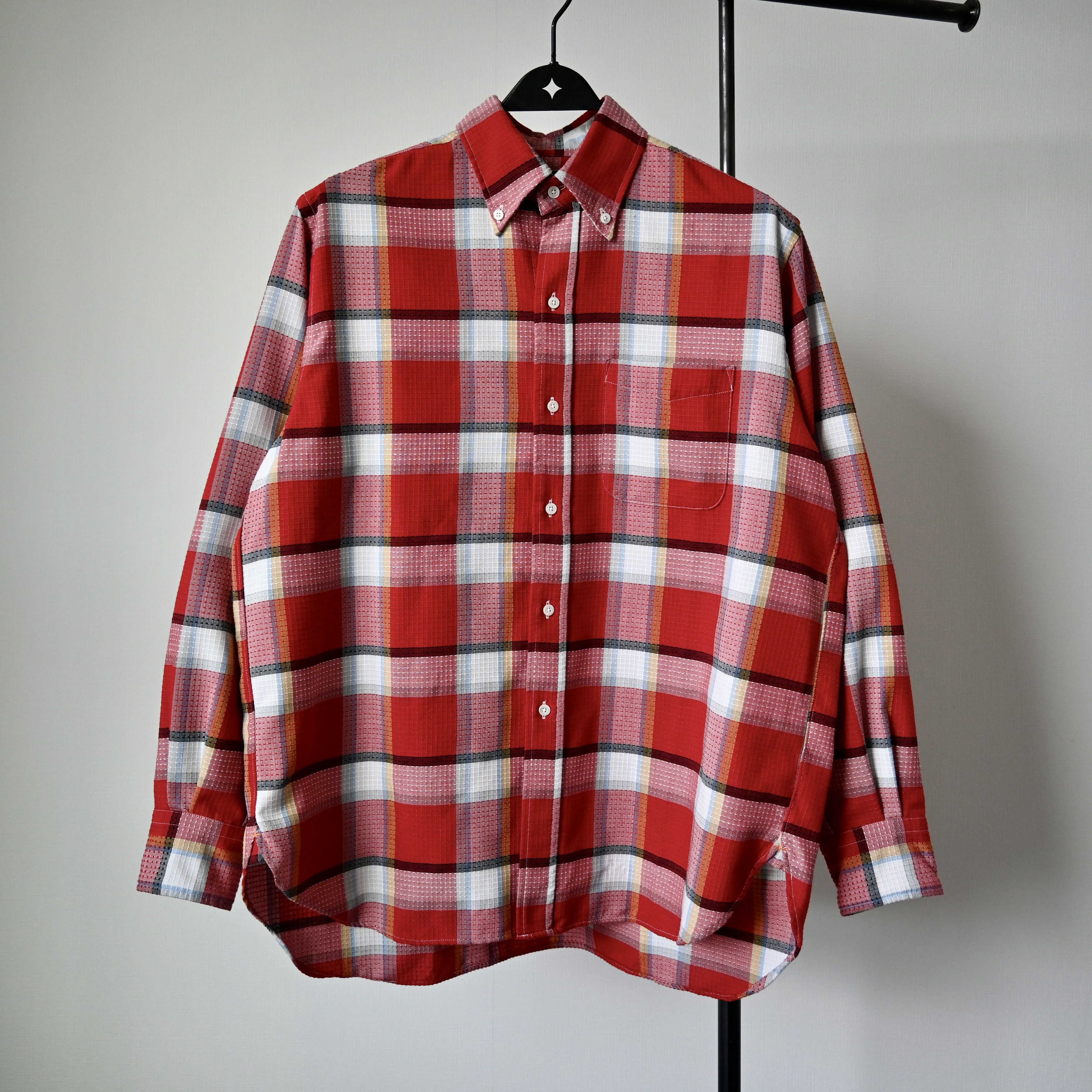 Beams Plus BEAMS Plus dobby woven BD shirt, red plaid, made in Japan Size US S / EU 44-46 / 1 - 1 Thumbnail