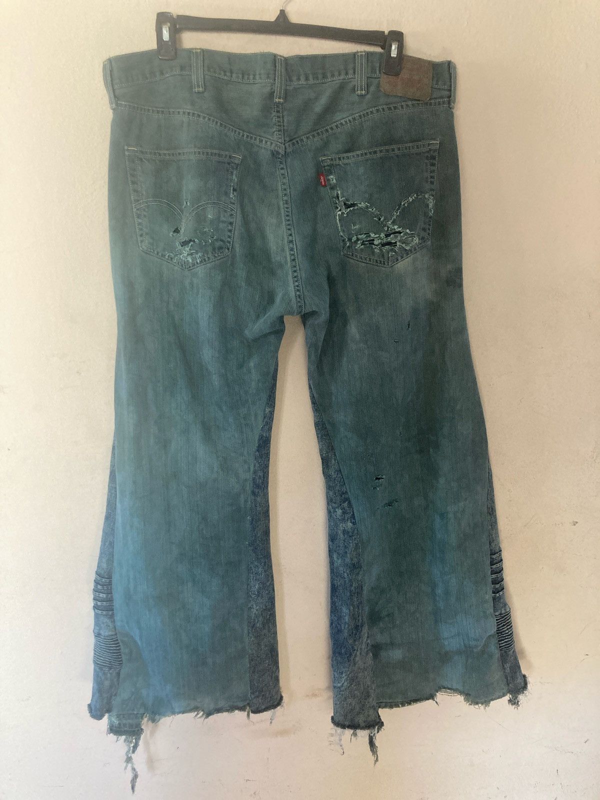 Tornado Mart Distressed Moto Flares Size US 38 / EU 54 - 6 Thumbnail