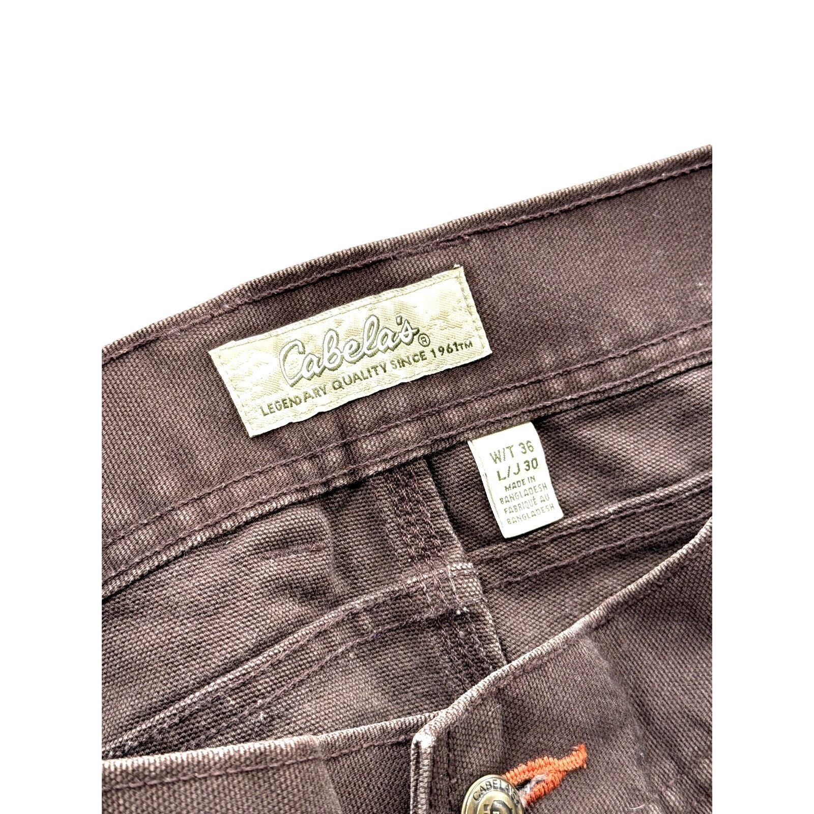 Cabelas × Vintage 2000's Cabela's Brown Double Knee Carpenter Cargo Pants Size US 36 / EU 52 - 4 Thumbnail