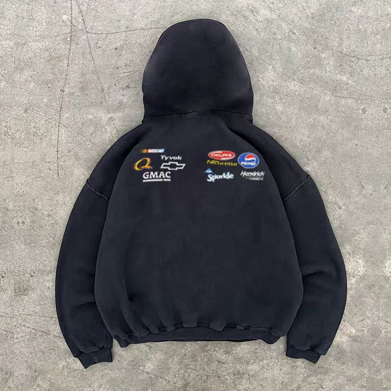 Japanese Brand × Vintage American street retro letter print loose hoodie Size US M / EU 48-50 / 2 - 2 Thumbnail