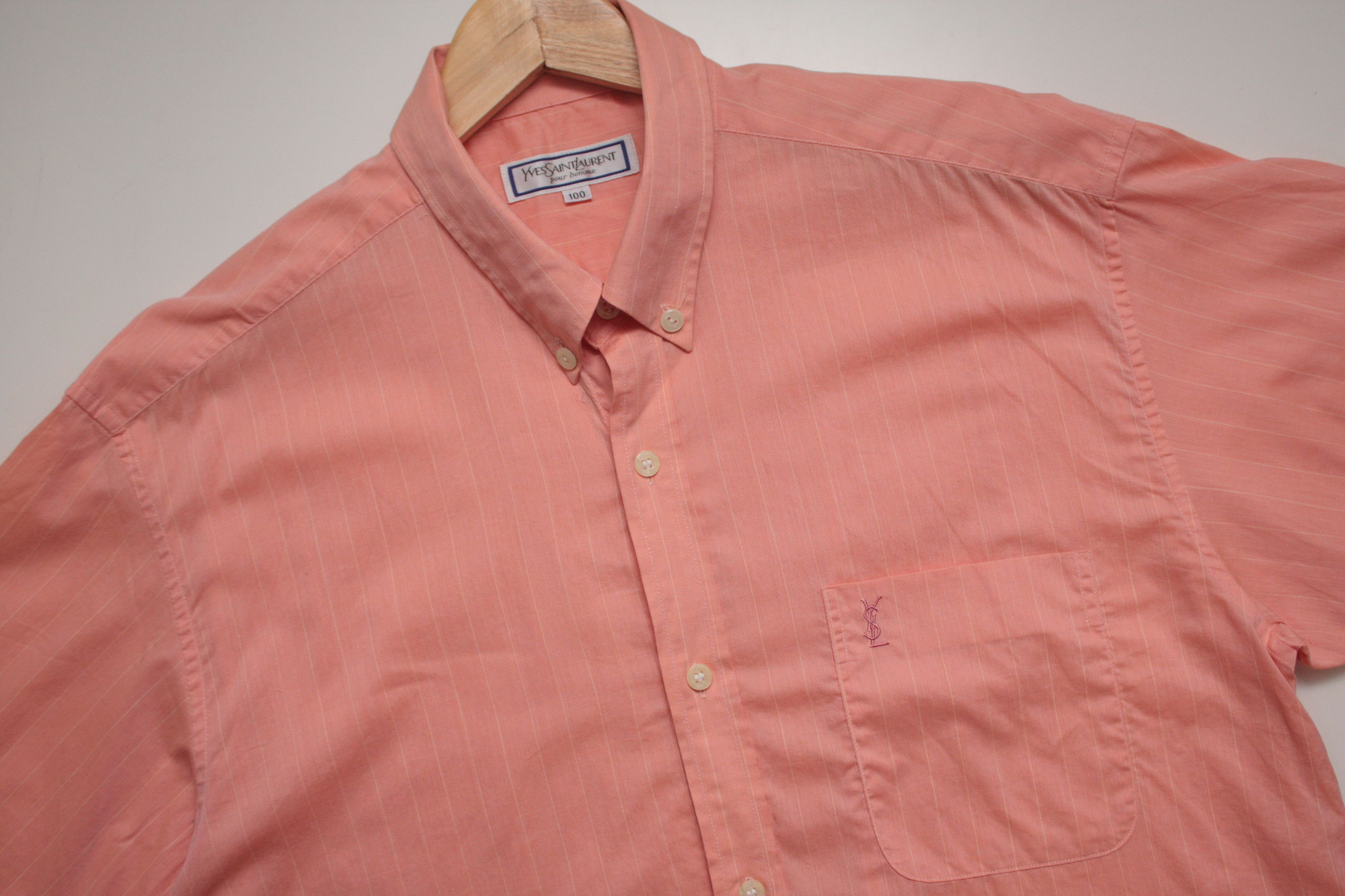 Yves Saint Laurent Vintage Short Sleeve Peachy Shirt