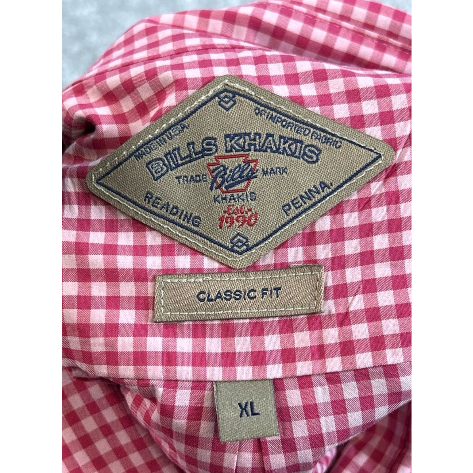 Bills Khakis Bills Khakis Shirt Mens Xl Pink White Cotton Button Up Size US XL / EU 56 / 4 - 3 Thumbnail