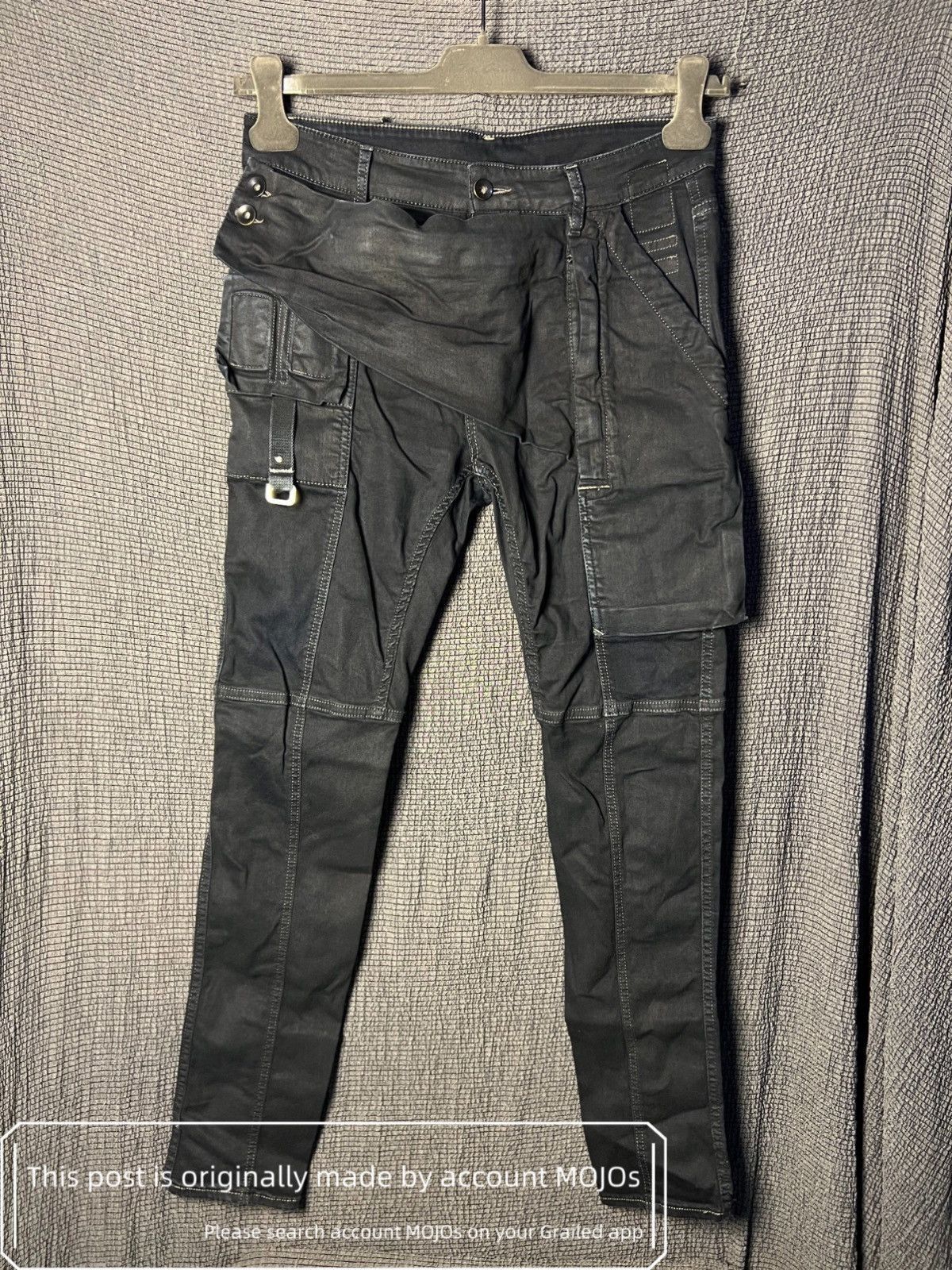 Rick Owens Sz 30 Rick Owens Drkshdw 19SS Waxed Biker Cargo Denim mojos3 Size US 30 / EU 46 - 1 Thumbnail