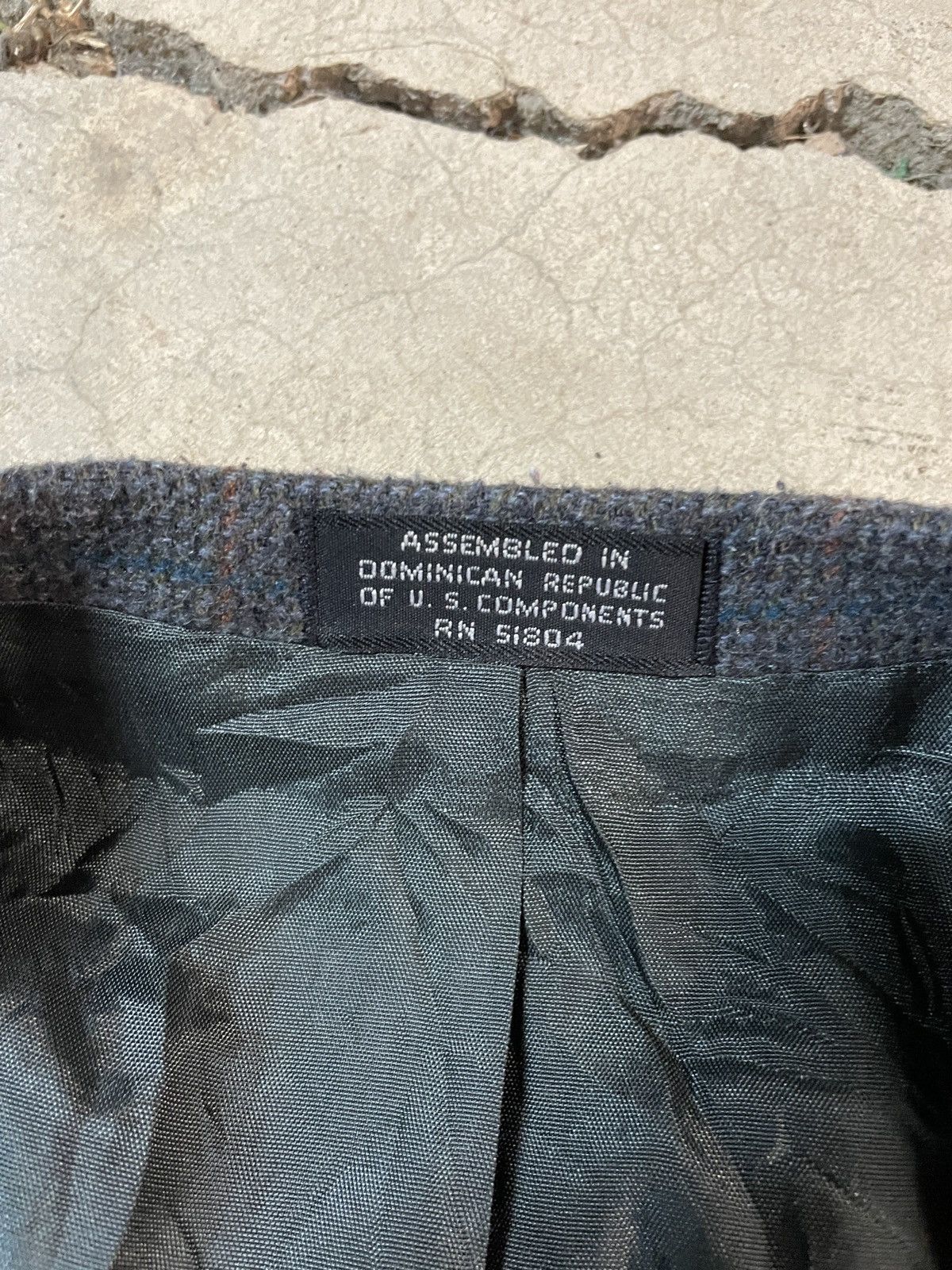 Towncraft Vintage 90s Towncraft Lambswool Tweed Blazer Dark Gray 43L Size 42L - 6 Thumbnail