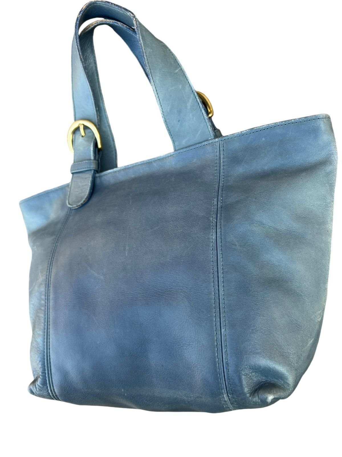 Coach Vintage 90s COACH Distressed Patina Leather Mini Tote Bag Size ONE SIZE - 7 Thumbnail