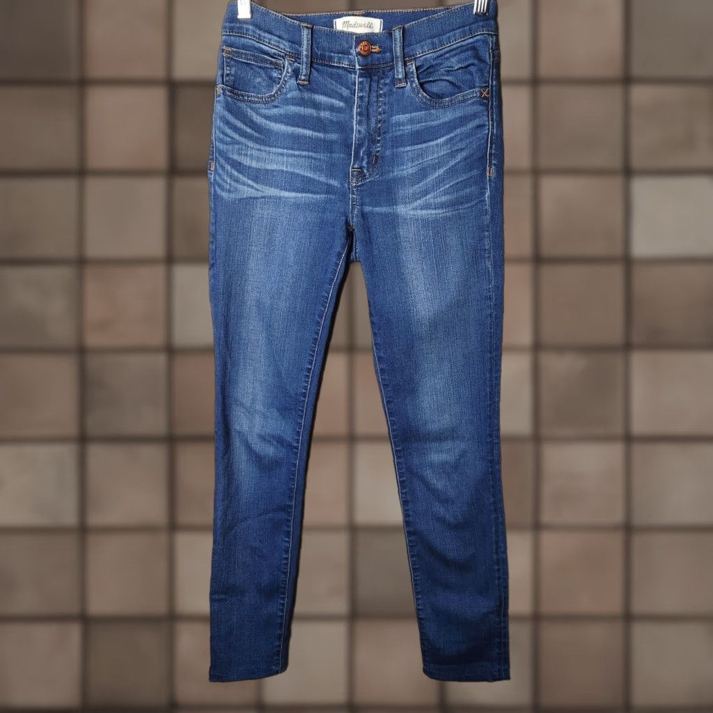 Madewell Madewell High Rise Skinny Jeans in Orson Wash - Size 24 - Women - Regular - Denim - Blue - Skinny - Roadtripper - 90s? (no, avoid wrong) Size 42" / US 20 - 1 Thumbnail