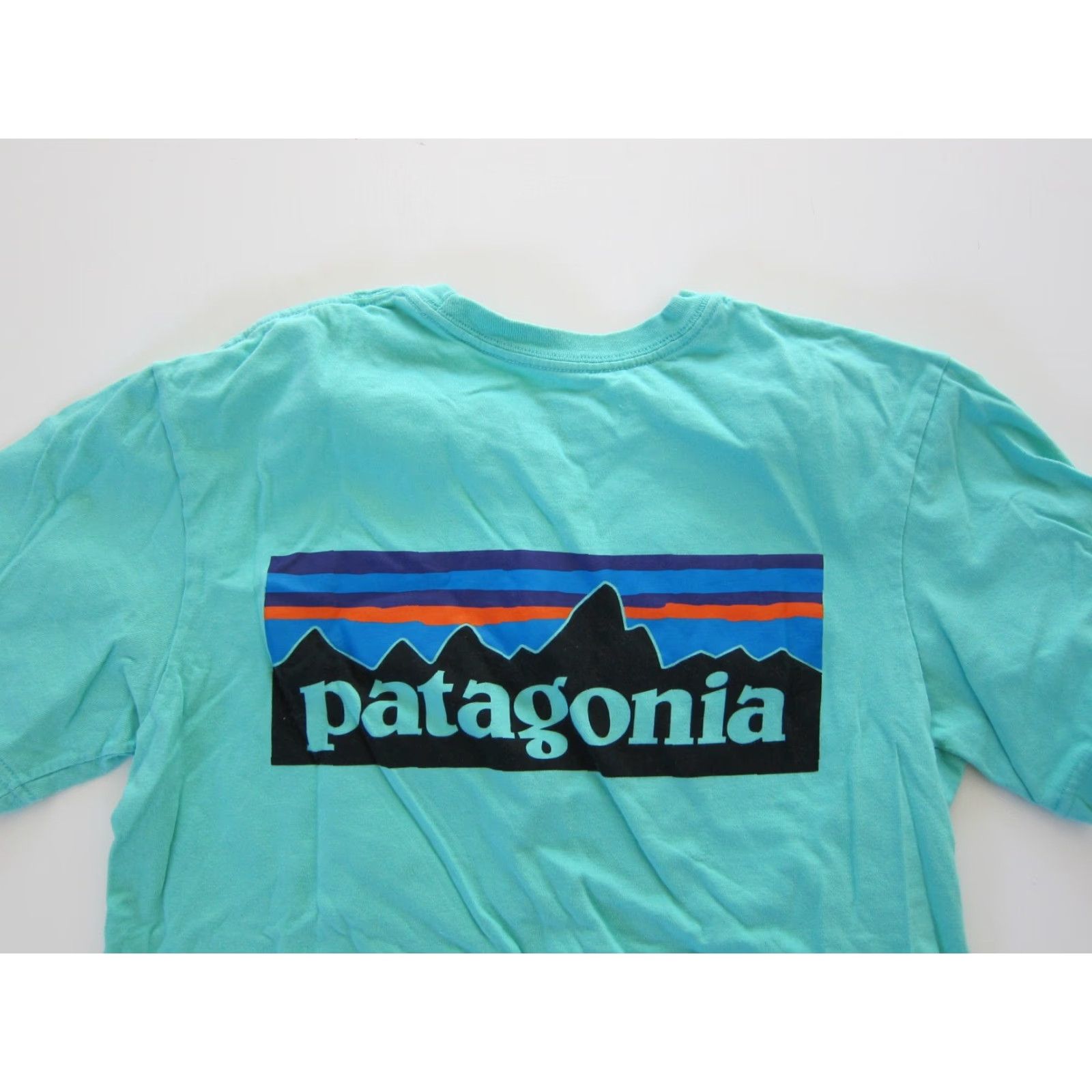 Patagonia VINTAGE Patagonia T-Shirt Men XS 100% Cotton Teal Blue Mountain Crew Neck 90s Shirt Mens XS Blue Size US XS / EU 42 / 0 - 3 Thumbnail