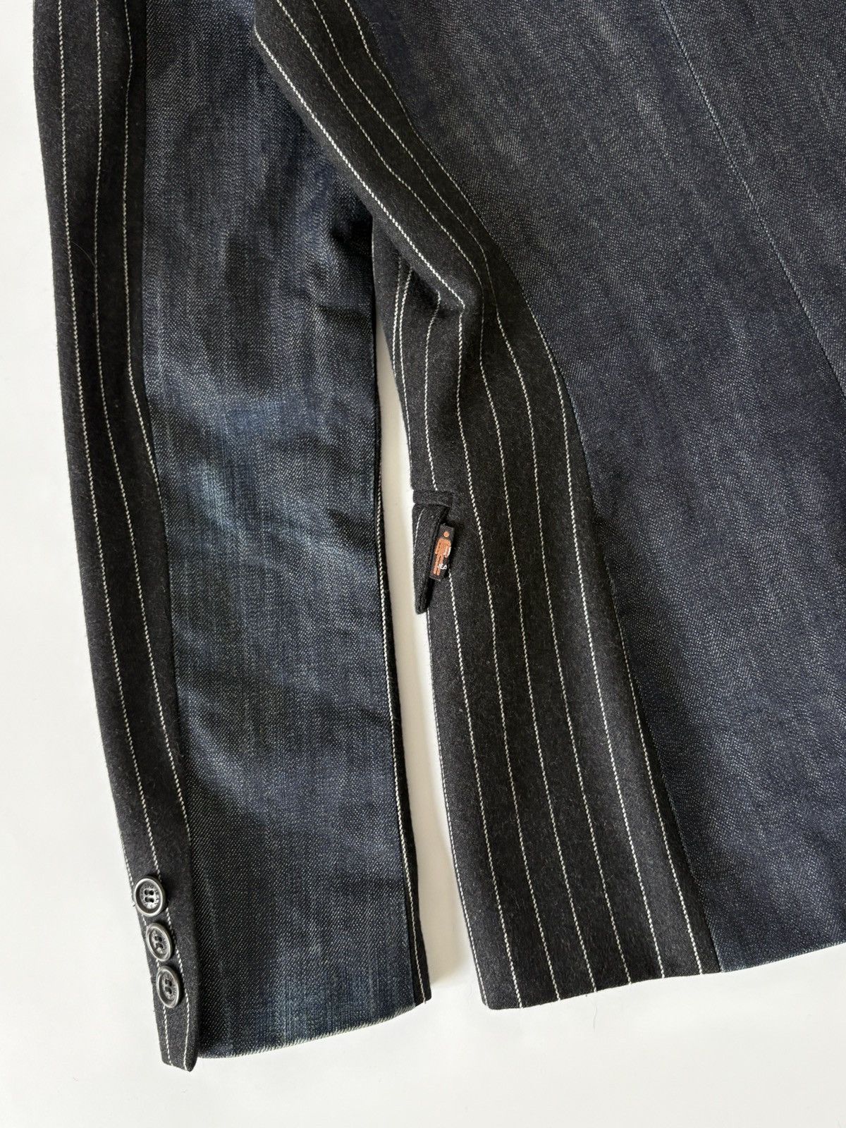 Jean Paul Gaultier Jean Paul Gaultier Jeans Tailored Blazer Striped Wool Denim Size M / US 6-8 / IT 42-44 - 13 Thumbnail