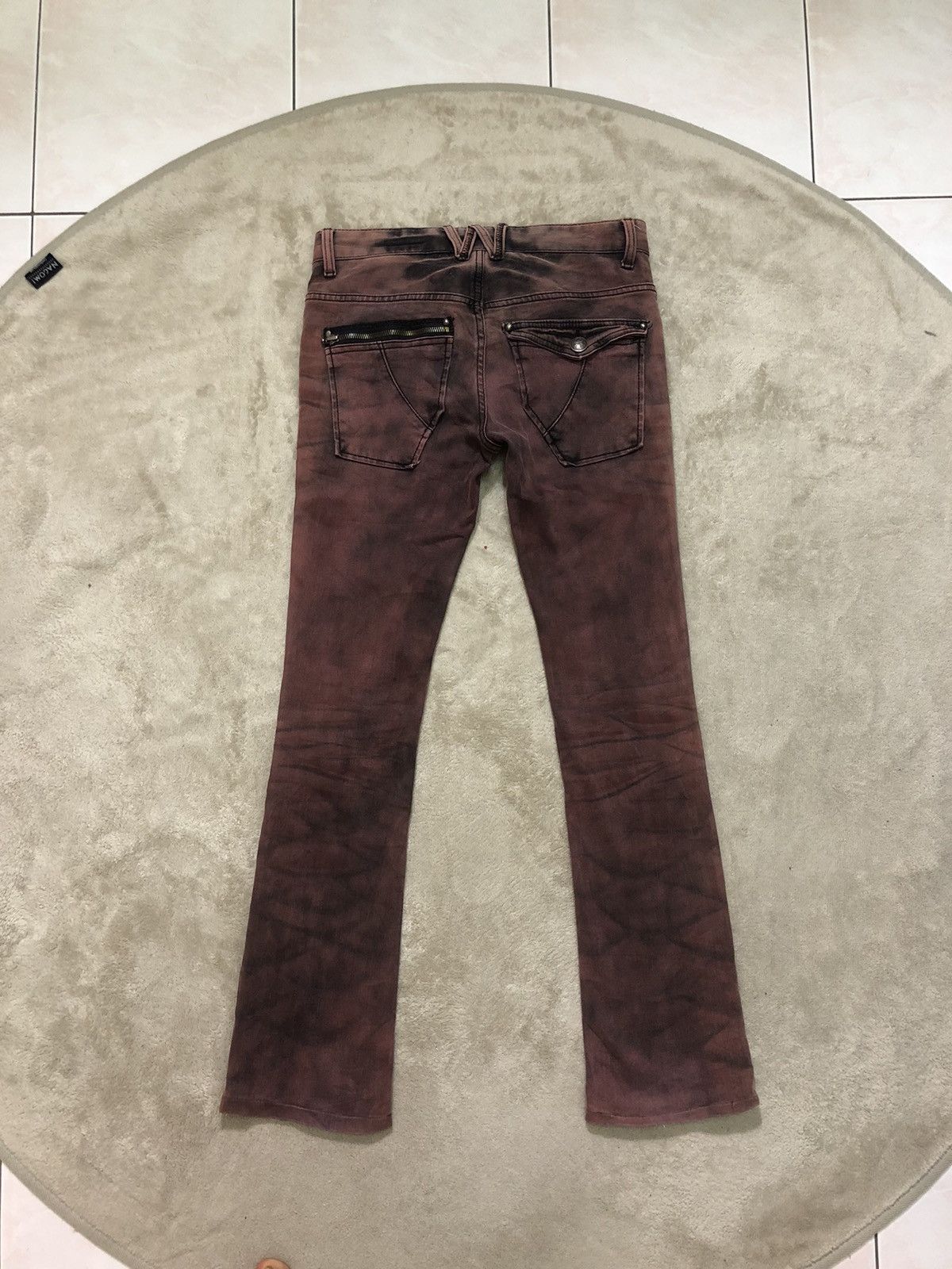 Vintage 🔥 Vintage Wild Party Burning Flame Punk Jeans Size US 31 - 7 Thumbnail