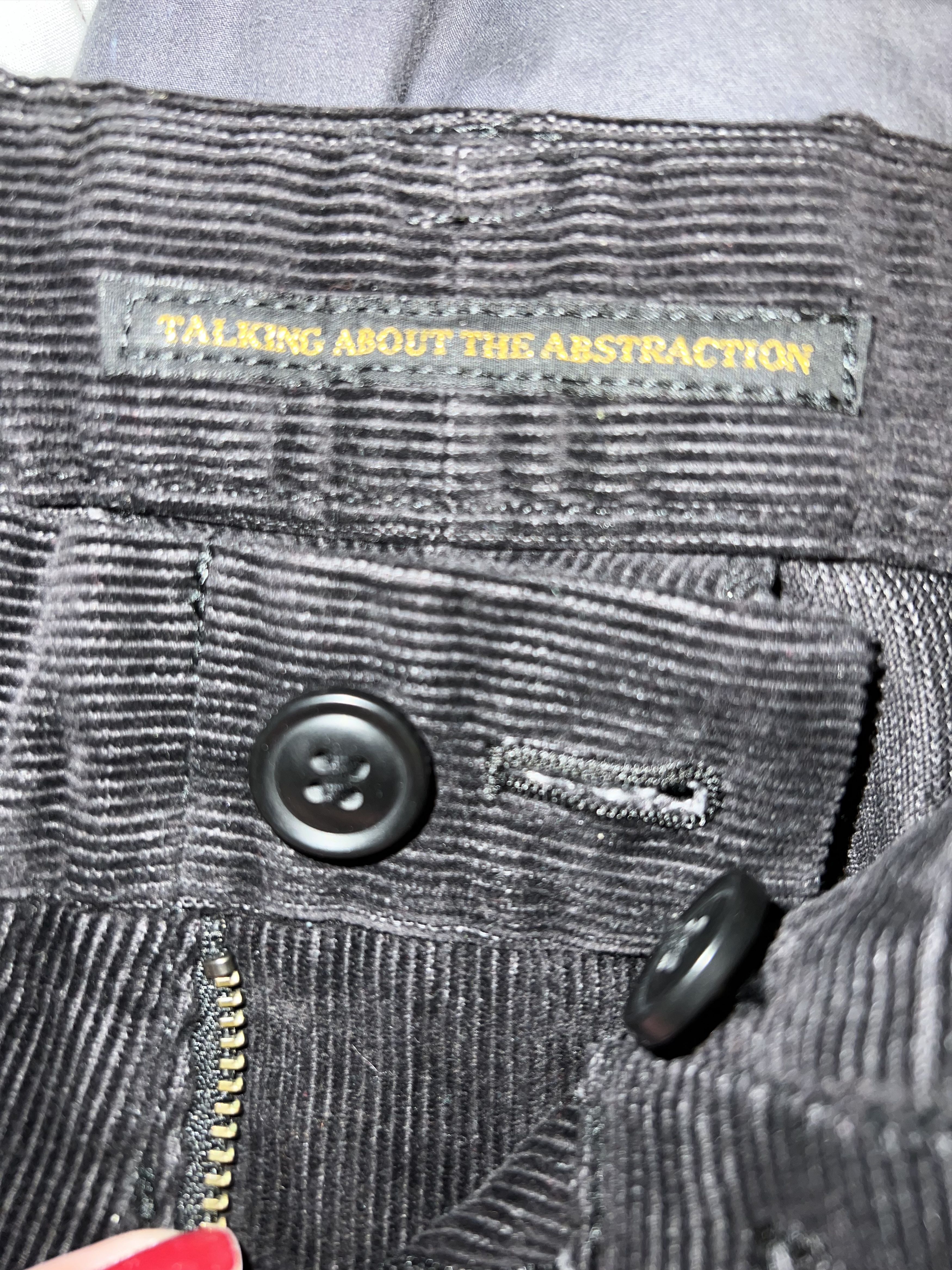 Yohji Yamamoto FW15 Goatskin & Velour Corduroy Pants (TATA collab) Size US 35 - 3 Thumbnail