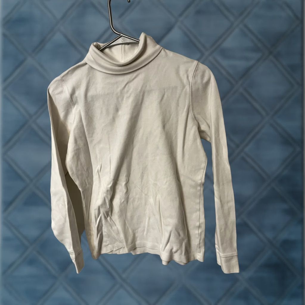 Vintage LL Bean XS White Interlock Turtleneck Long Sleeve Top Women Size XS / US 0-2 / IT 36-38 - 1 Thumbnail
