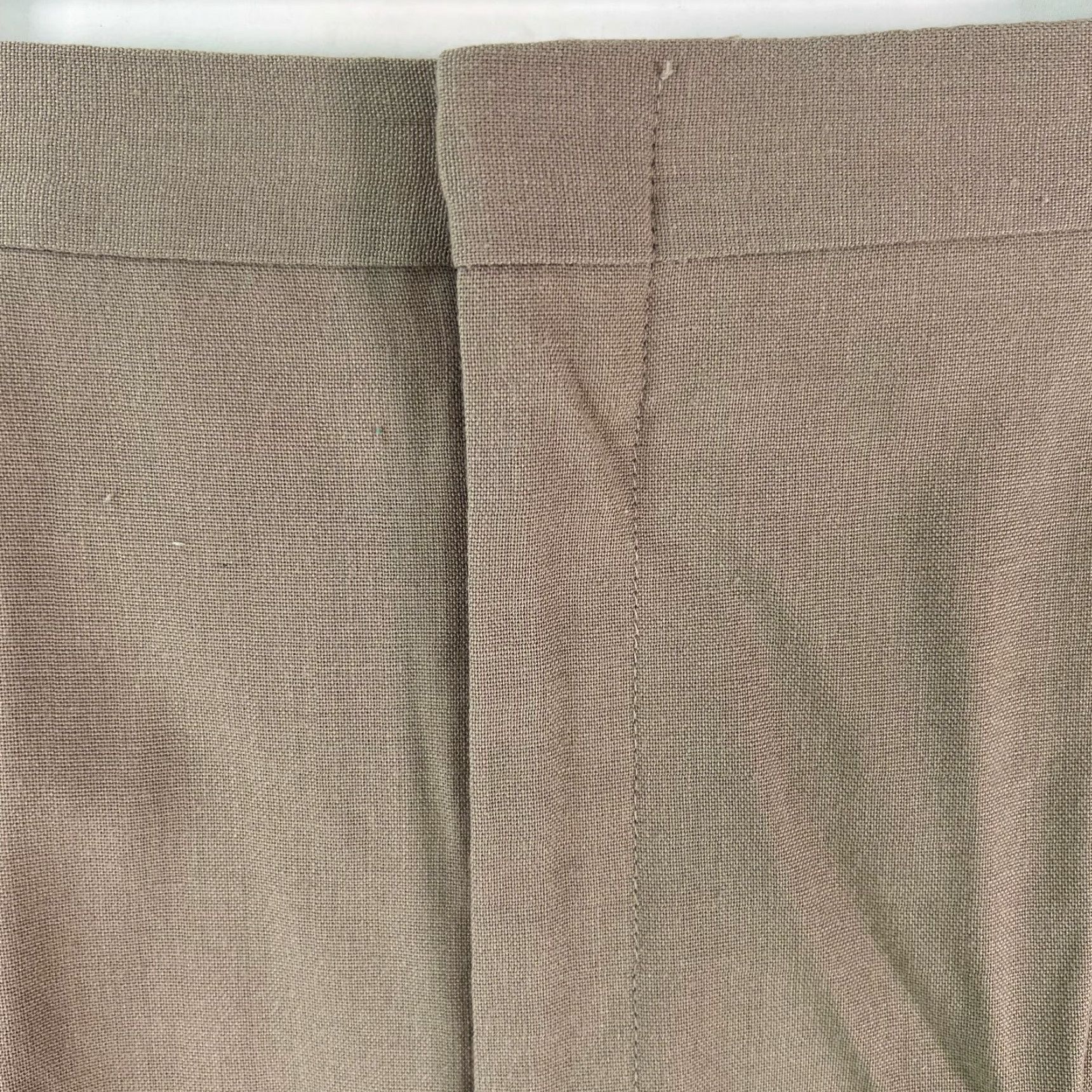 Vintage Vintage Adolfo Mens Dress Pants Solid Tan Size 36X32 Mid Rise Straight Leg Business Casual Size US 36 / EU 52 - 6 Thumbnail