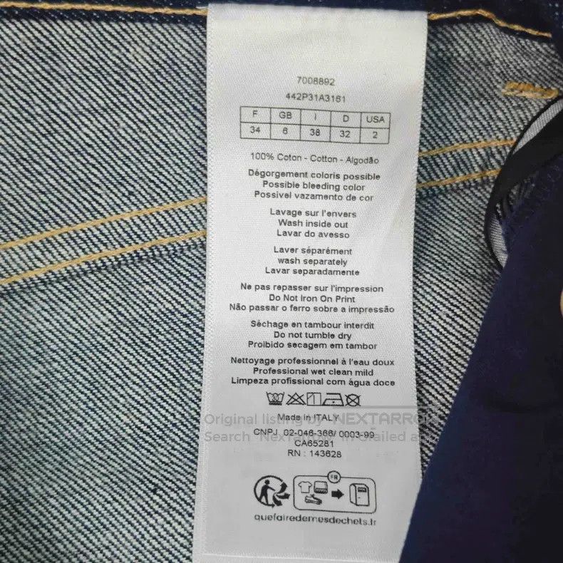 Dior Dior Dark blue rim full logo trouser leg jeans Size 42" / US 20 - 6 Thumbnail