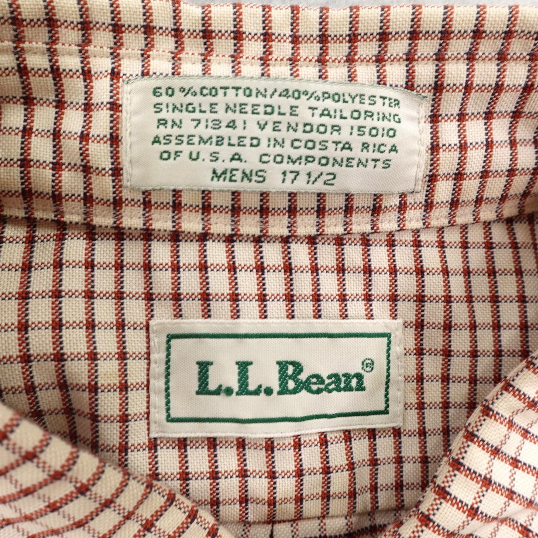 Vintage VINTAGE LL Bean Shirt Mens XL Red White Plaid Button Up 17.5 Short Sleeve Y2K Size US XL / EU 56 / 4 - 7 Thumbnail